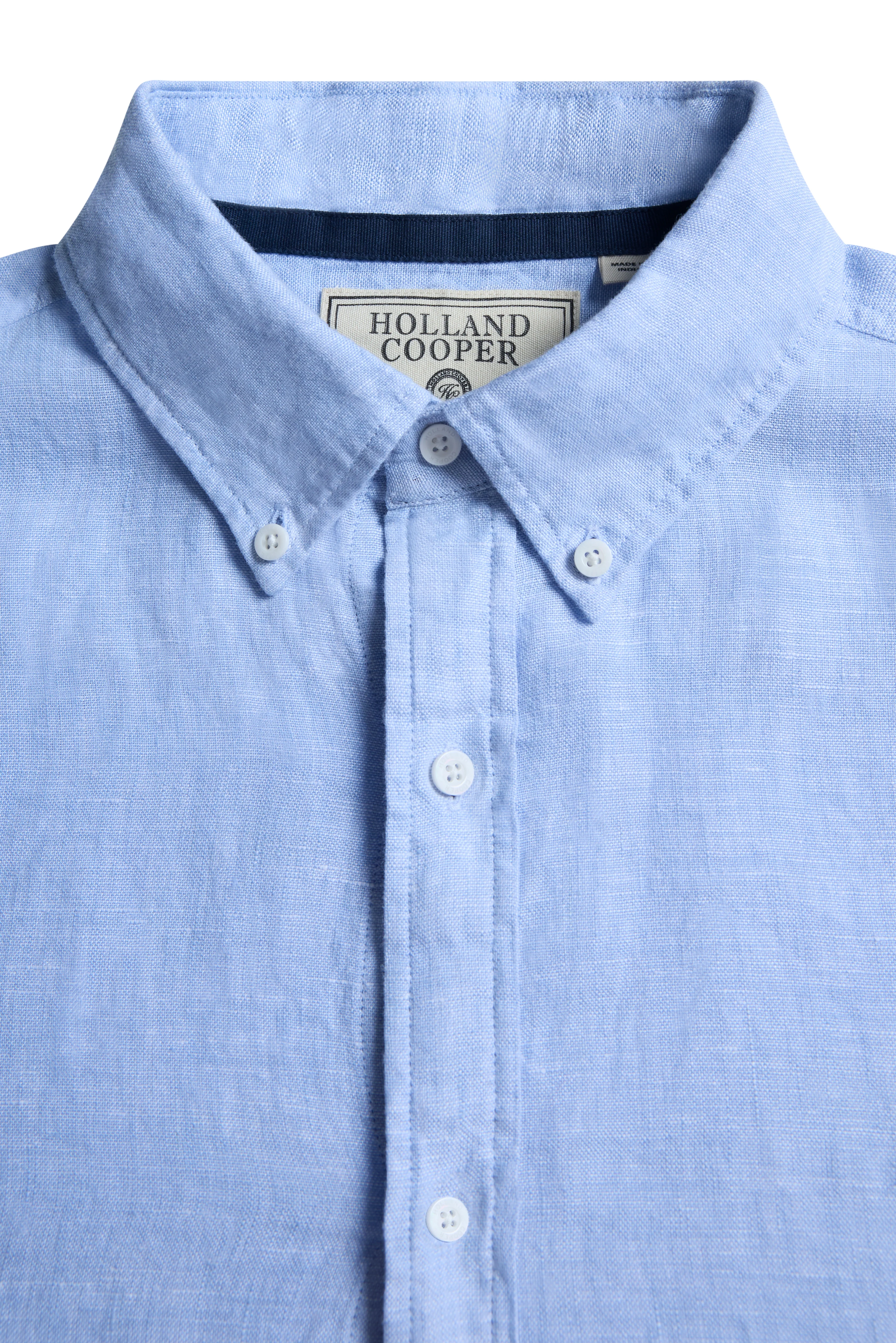 Men's Regular Fit Linen Shirt (Sky Blue) - Image 7