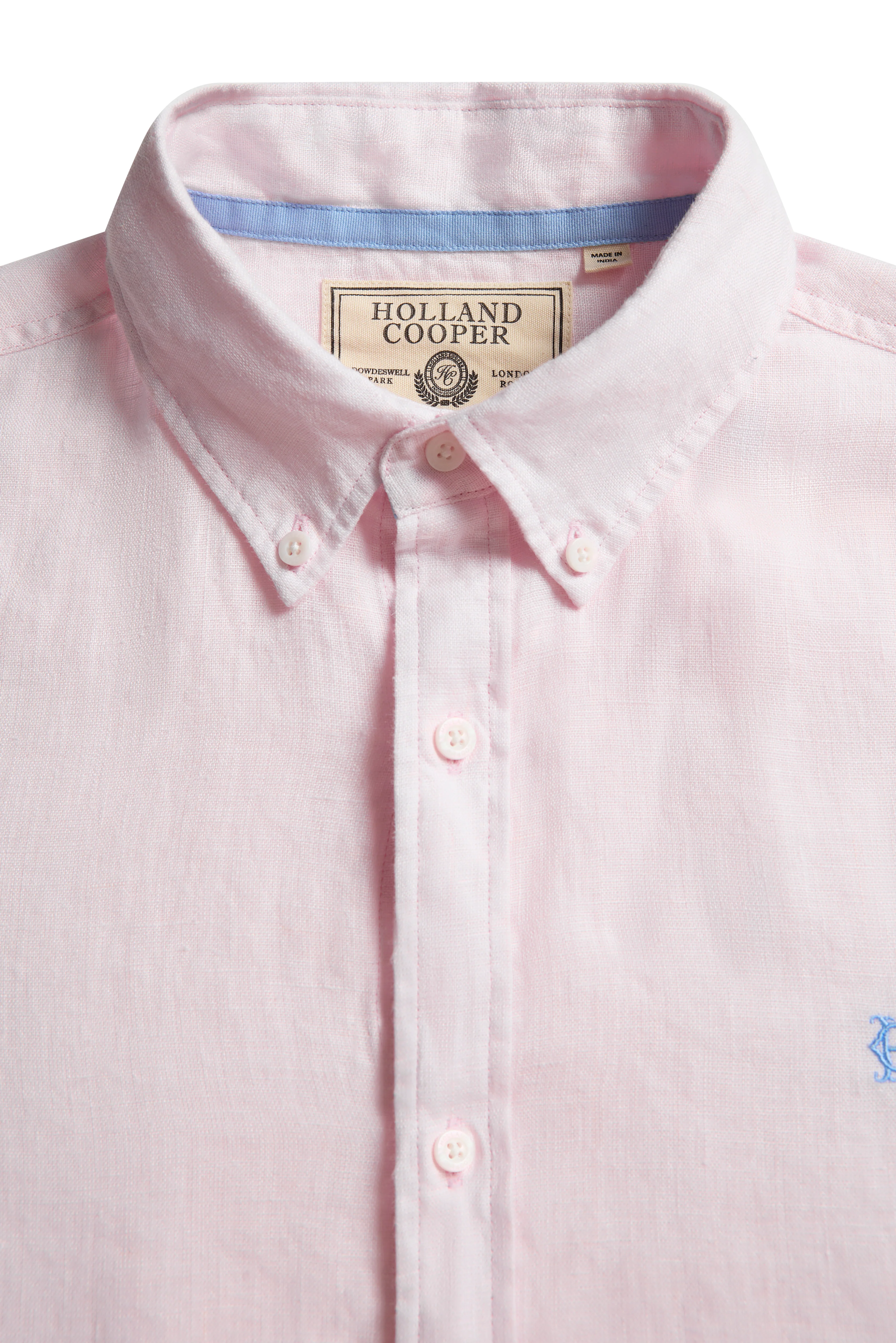 Men's Regular Fit Linen Shirt (Soft Pink) - Image 6