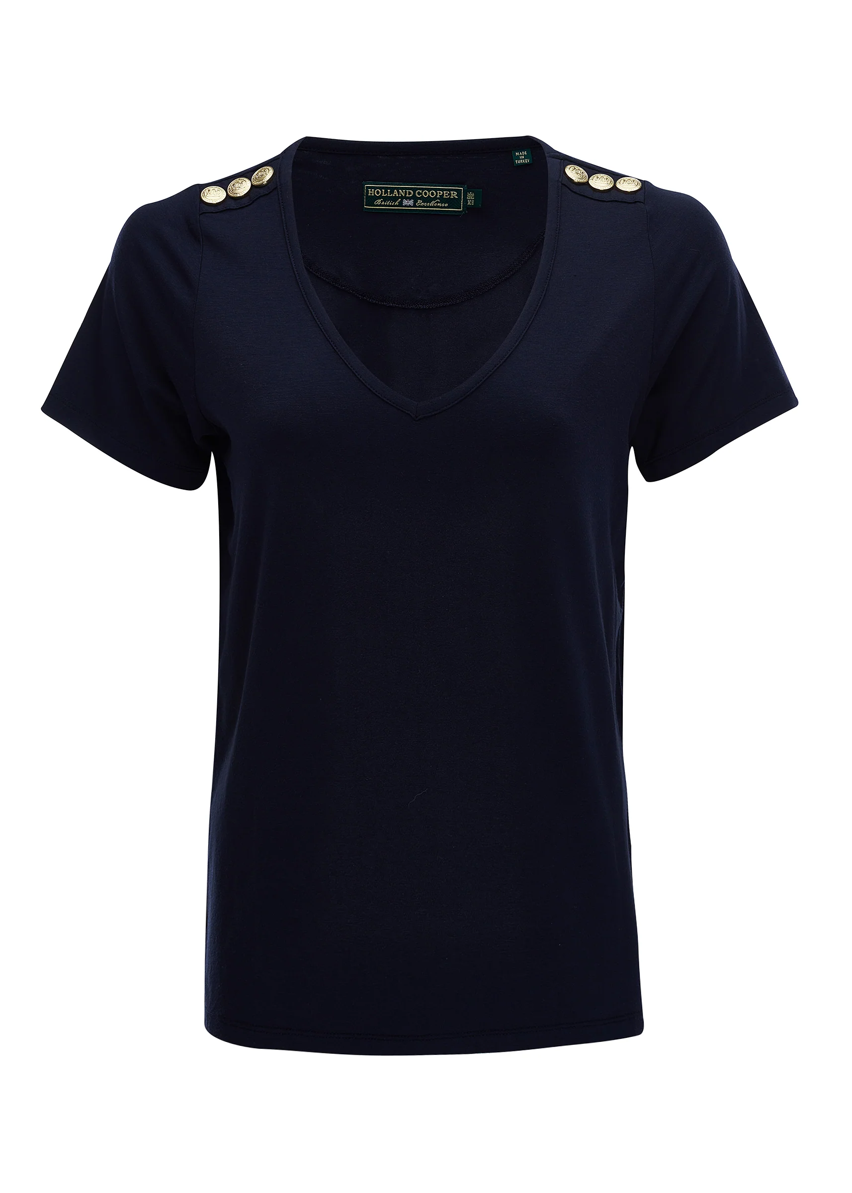 Relax Fit V-Neck Tee (Navy) - Image 9