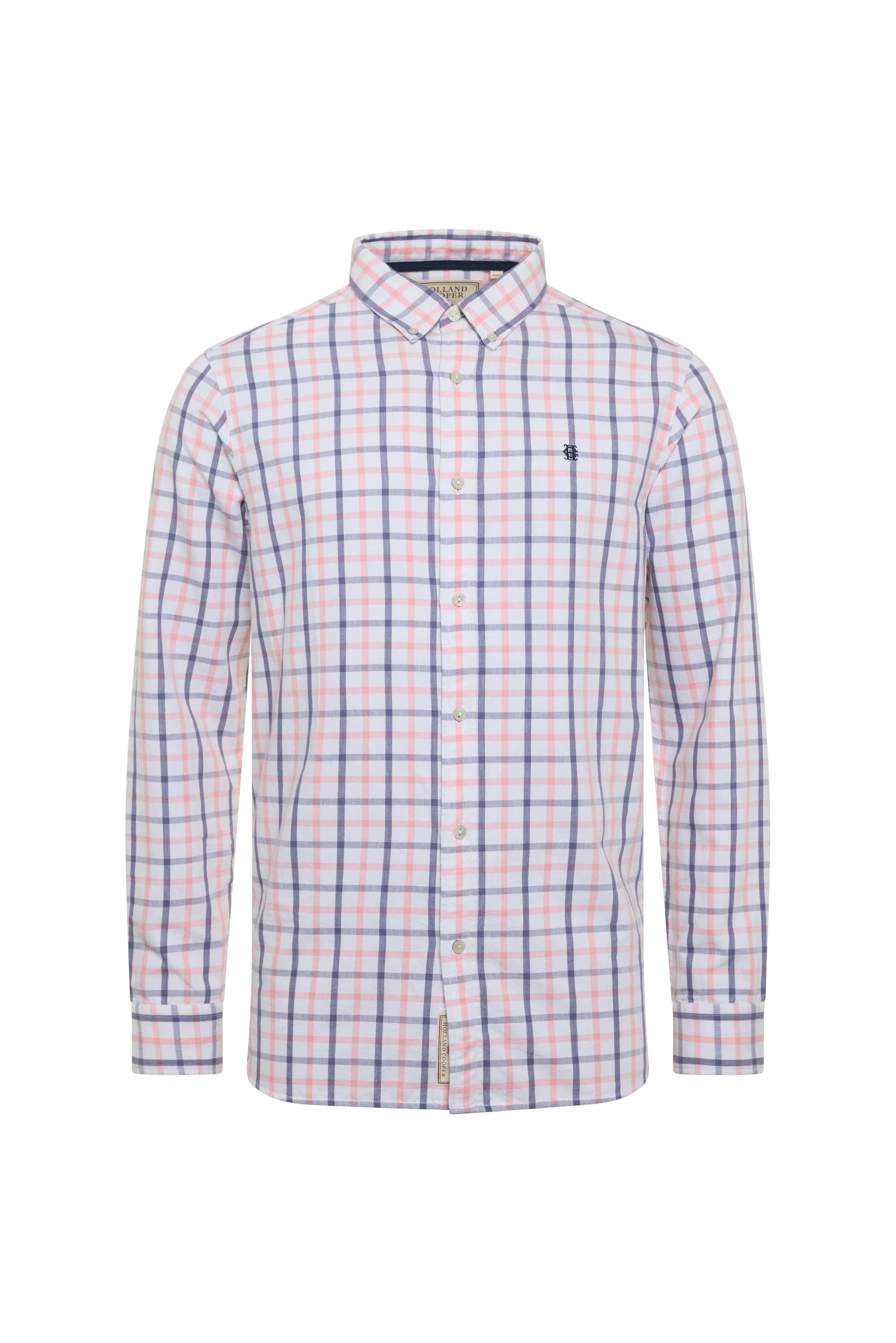 Men's Relaxed Fit Button Down Shirt (Bourton Pink Check) - Image 6
