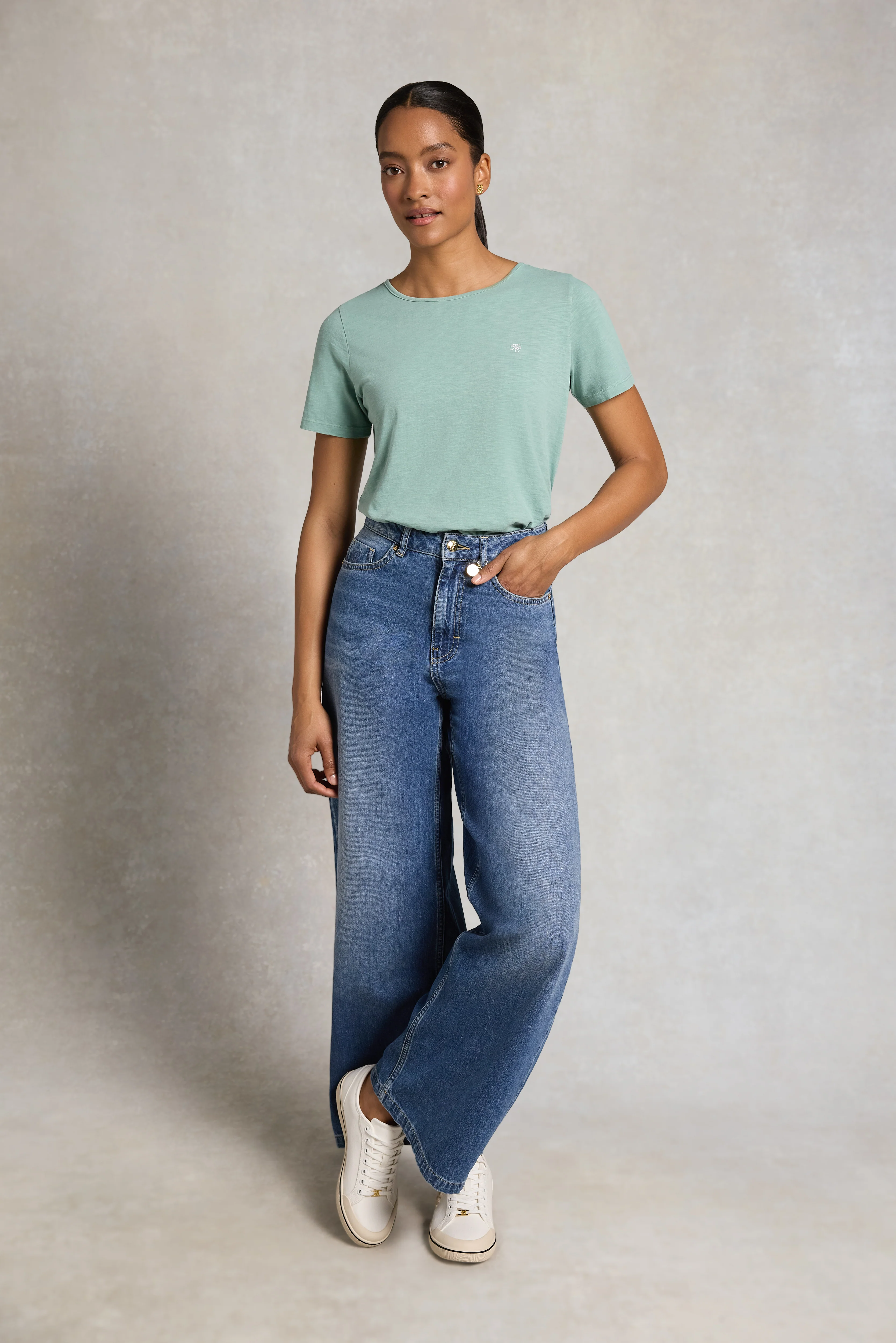 Relaxed Fit Monogram Tee (Mint) - Image 2