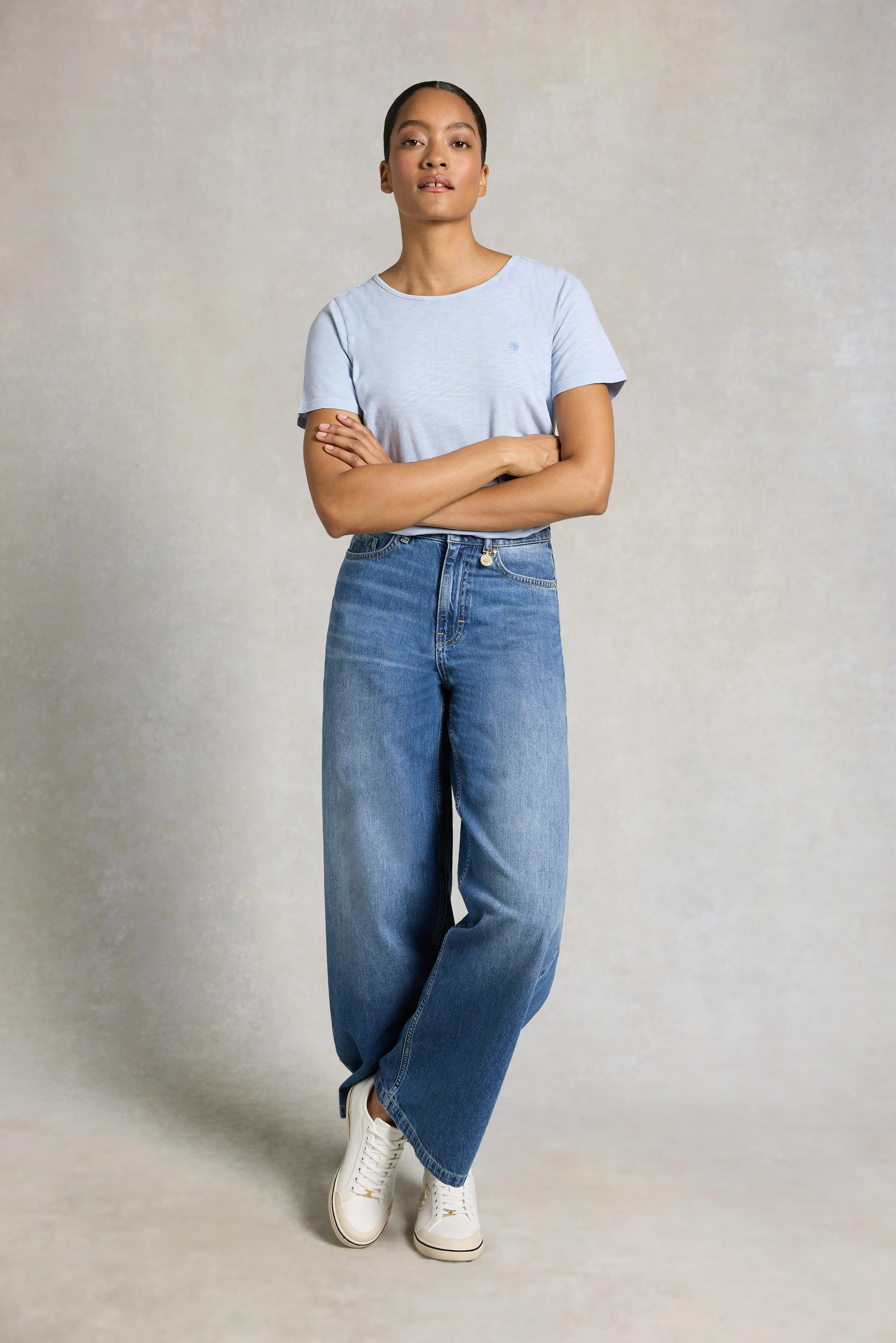 Relaxed Fit Monogram Tee (Pale Blue) - Image 2