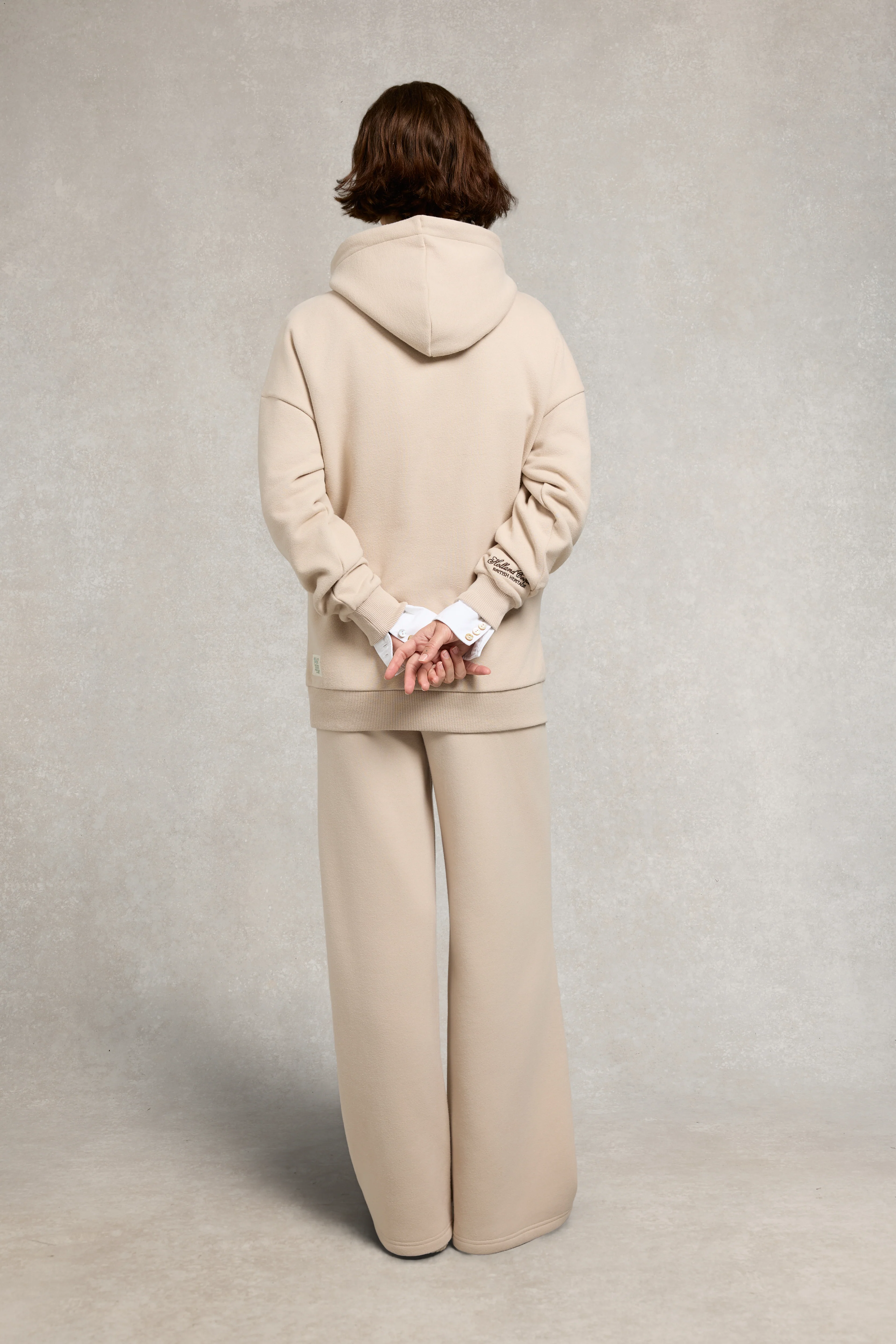 Relaxed Fit Script Hoodie (Stone) - Image 5