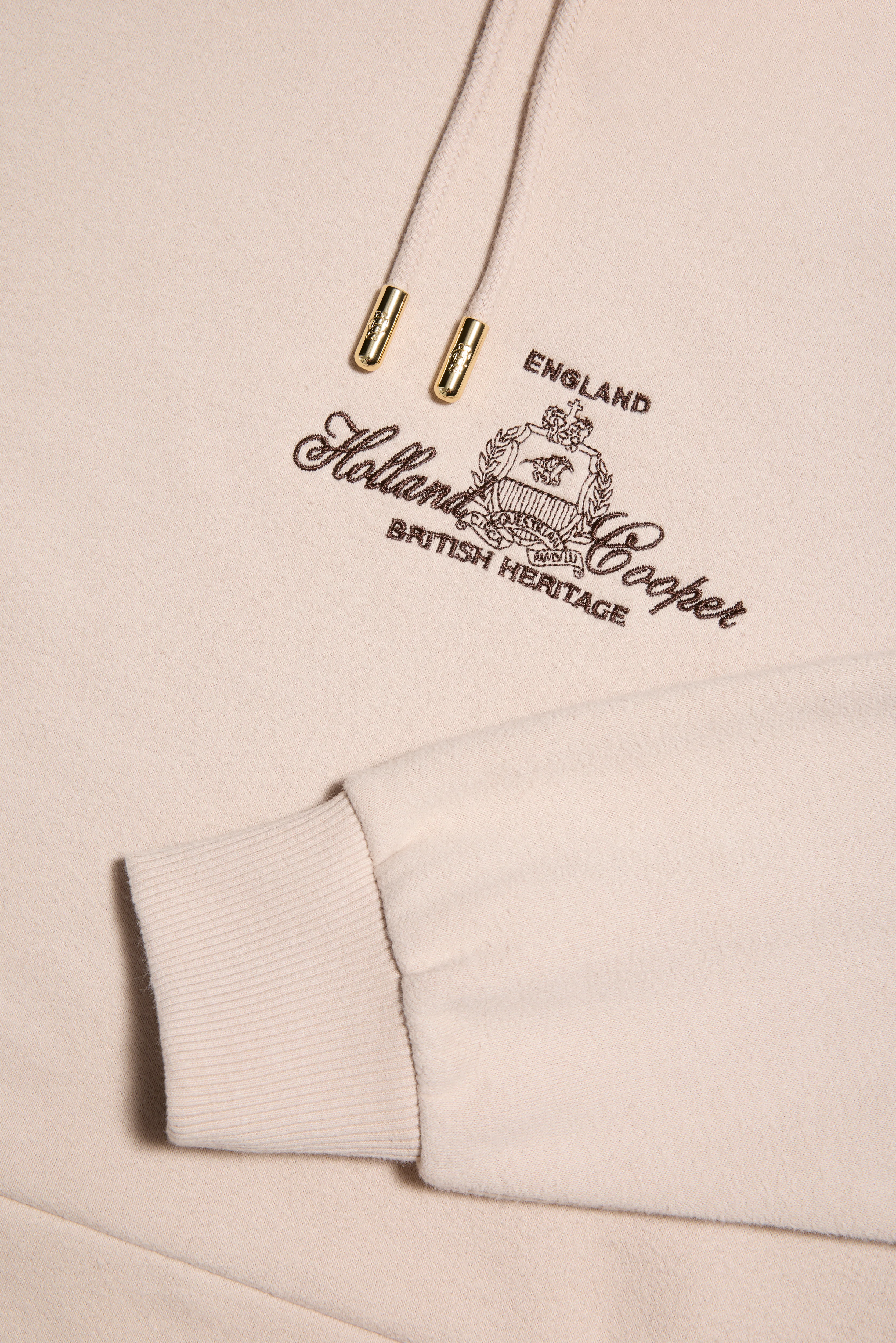 Relaxed Fit Script Hoodie (Stone) - Image 7