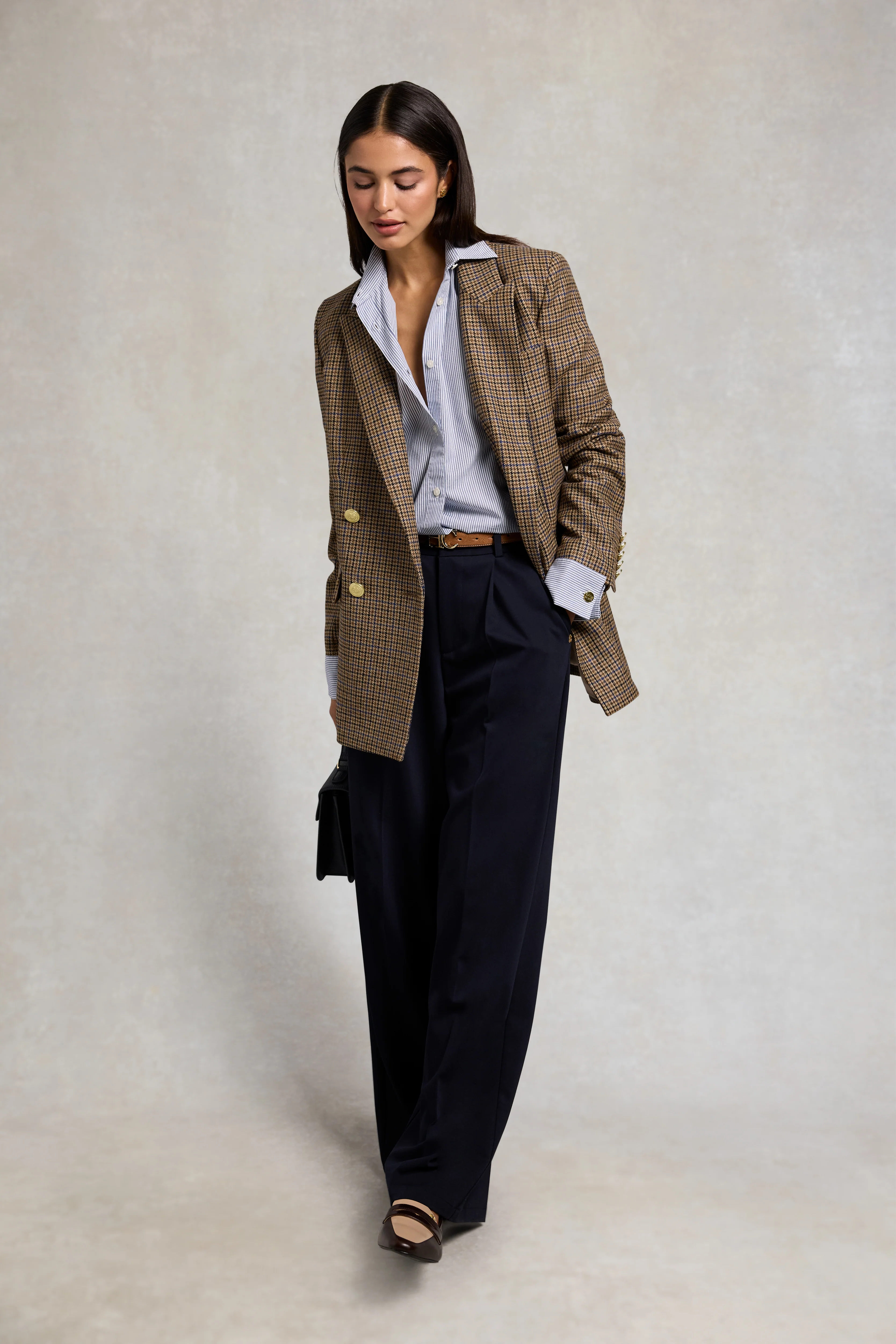 Relaxed Fit Shirt (Fine Navy Double Stripe) - Image 3