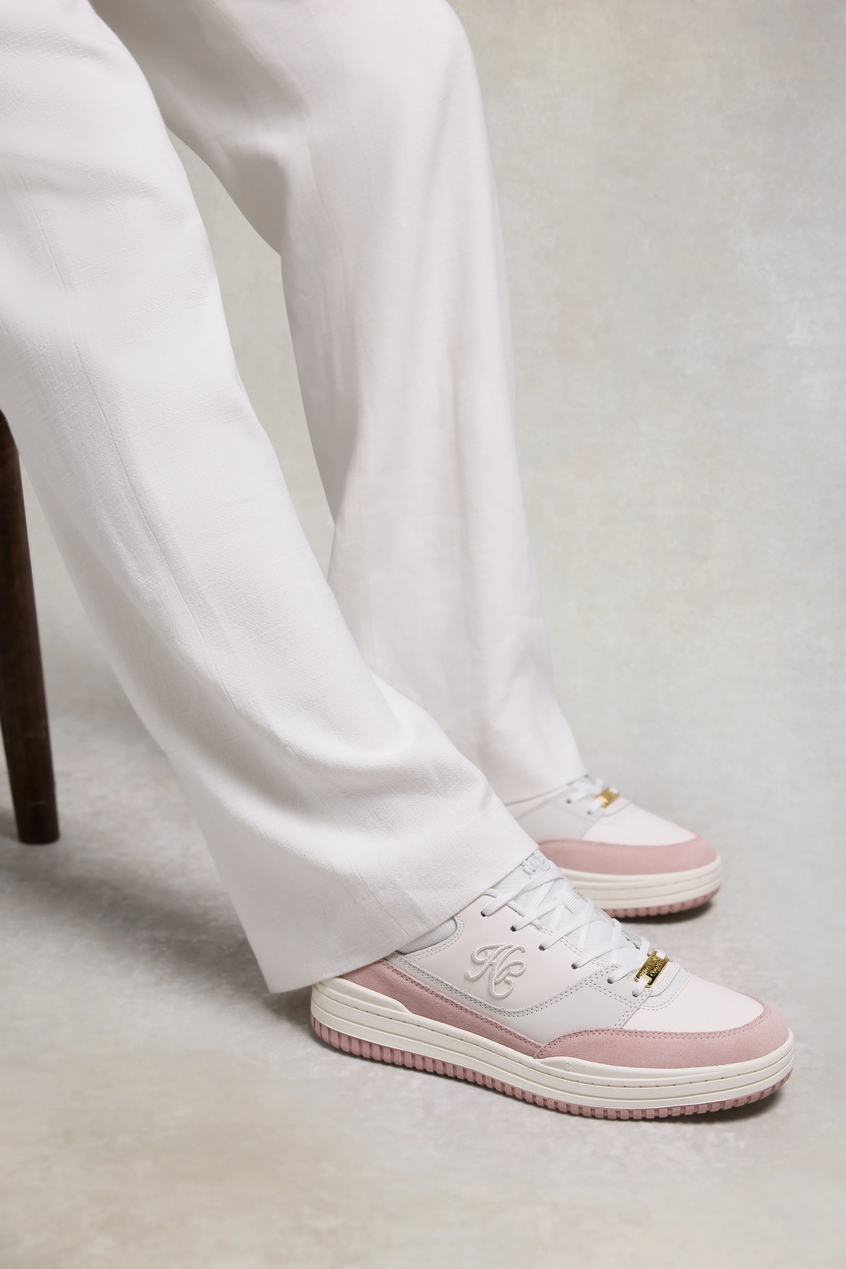 Retro Trainer (Off White Blush Pink) - Image 3