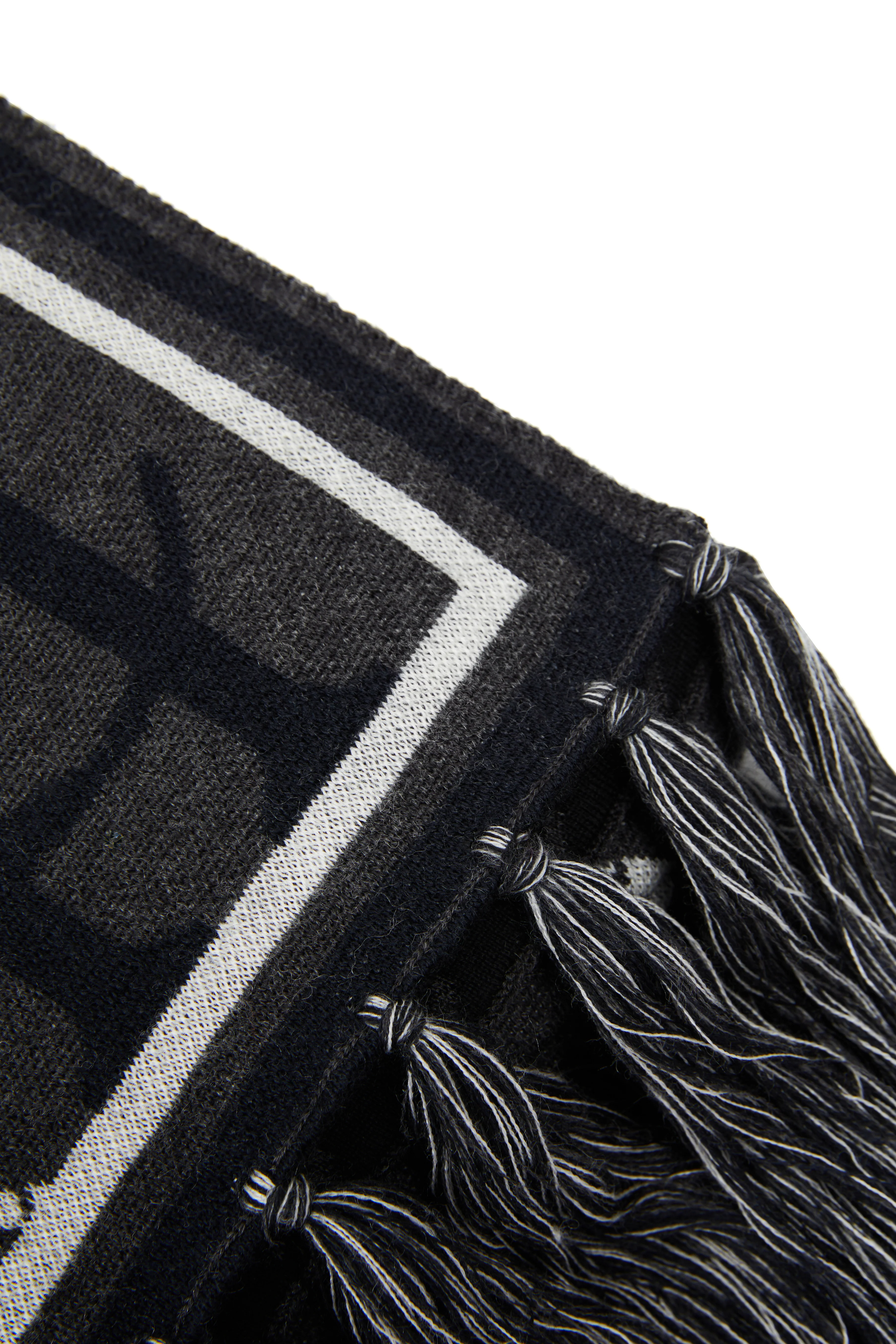 Reversible Monogram Scarf (Charcoal Houndstooth) - Image 9