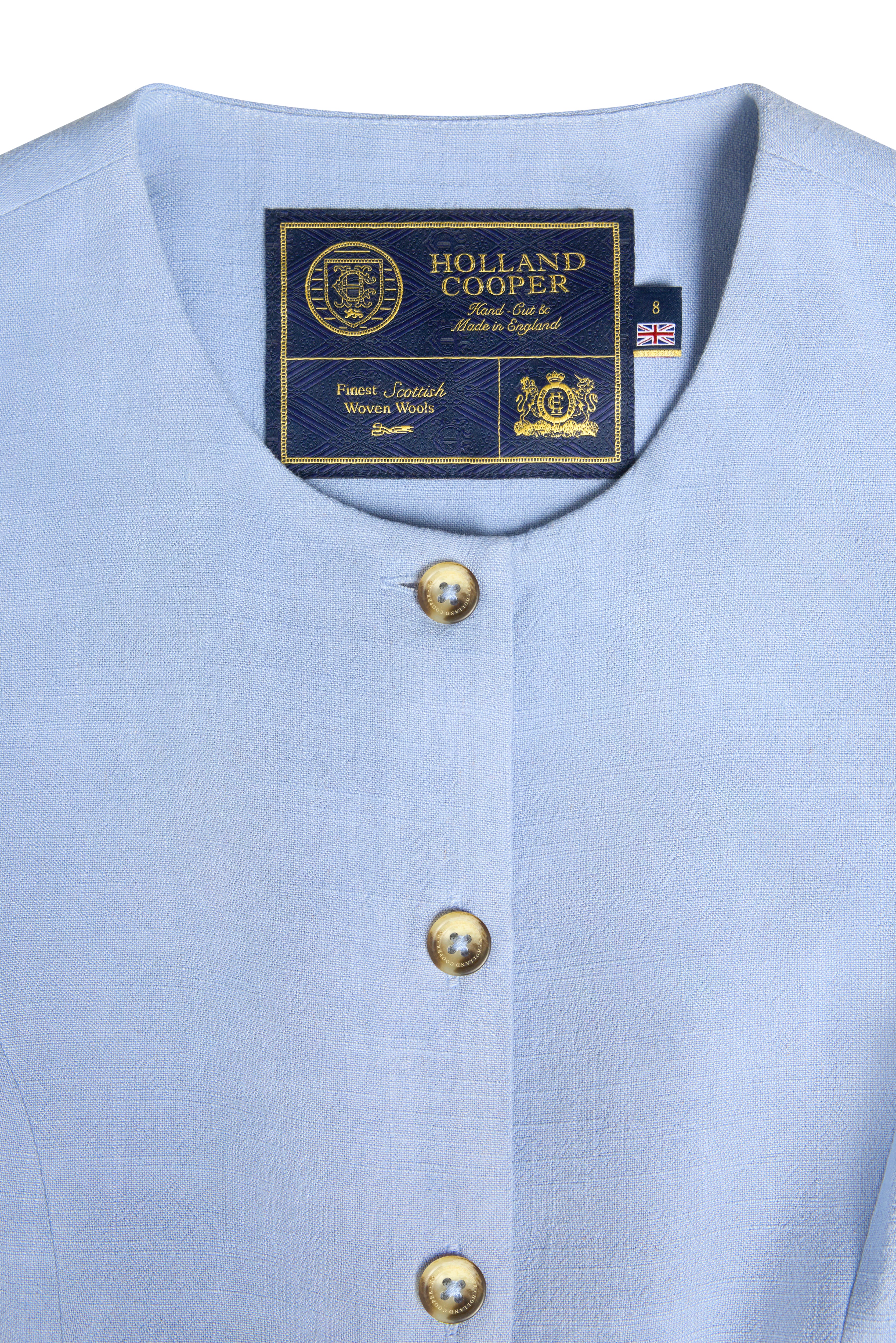 Richmond Waistcoat (Ice Blue Linen) - Image 9