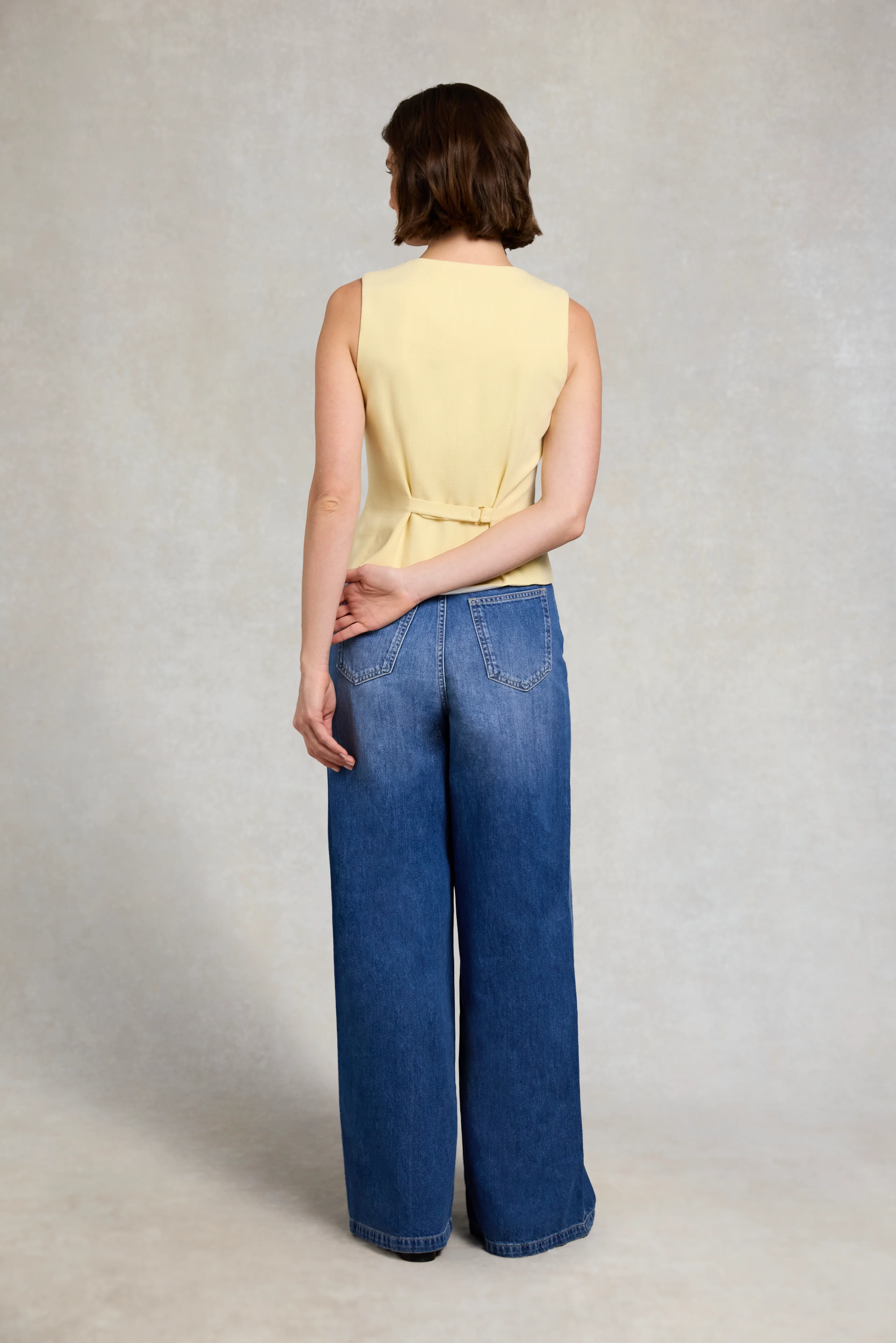 Richmond Waistcoat (Lemon Linen) - Image 5