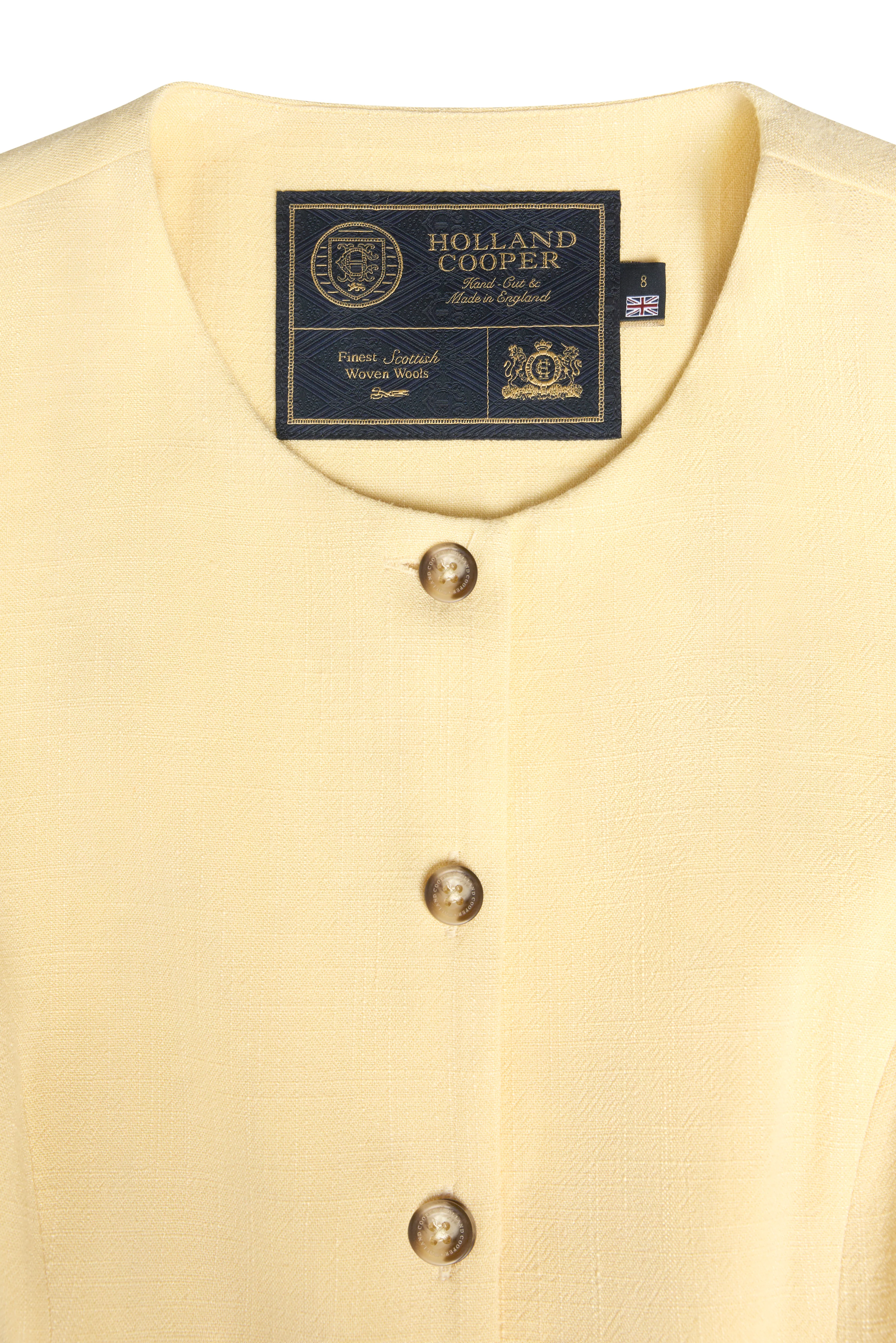 Richmond Waistcoat (Lemon Linen) - Image 7