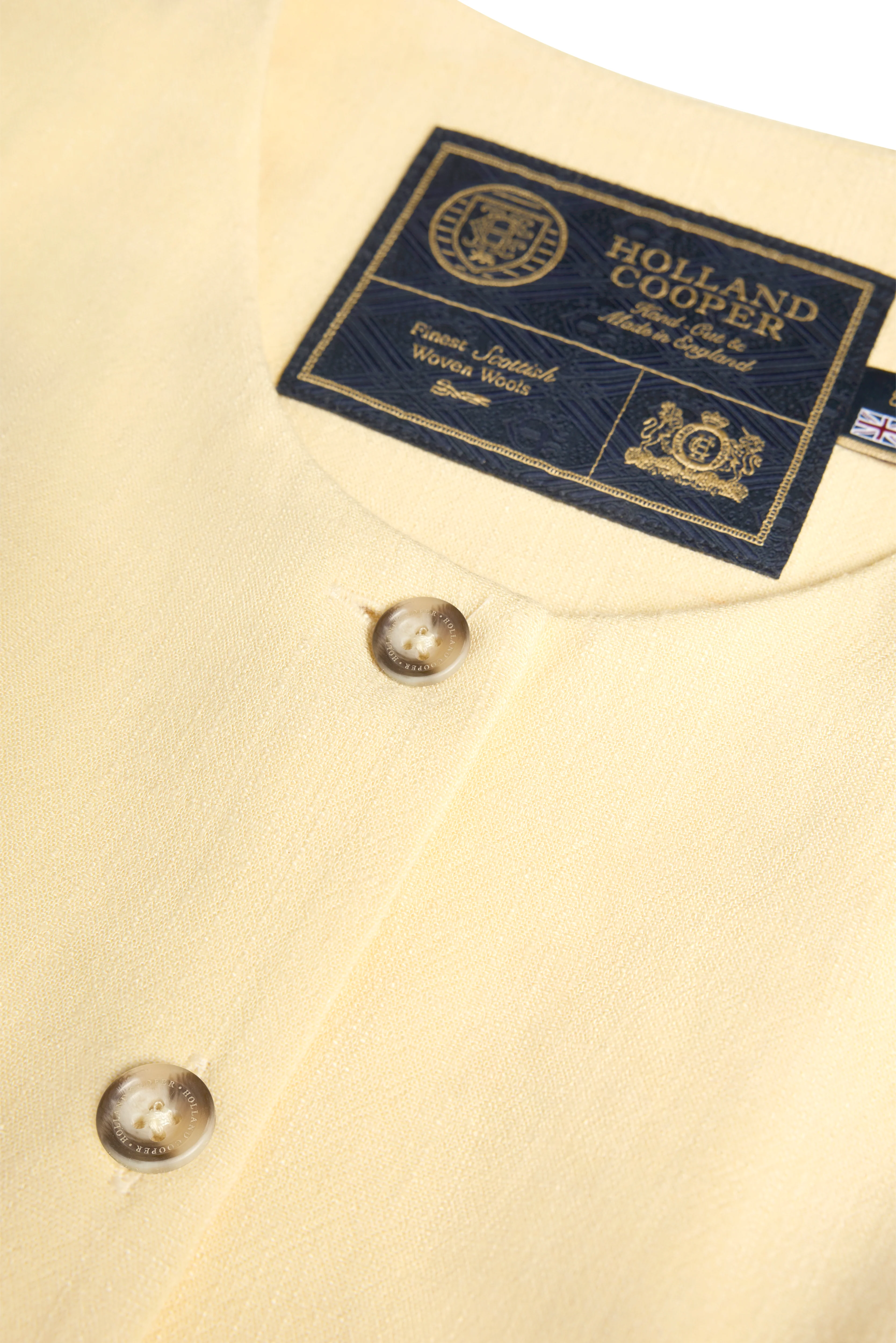 Richmond Waistcoat (Lemon Linen) - Image 8