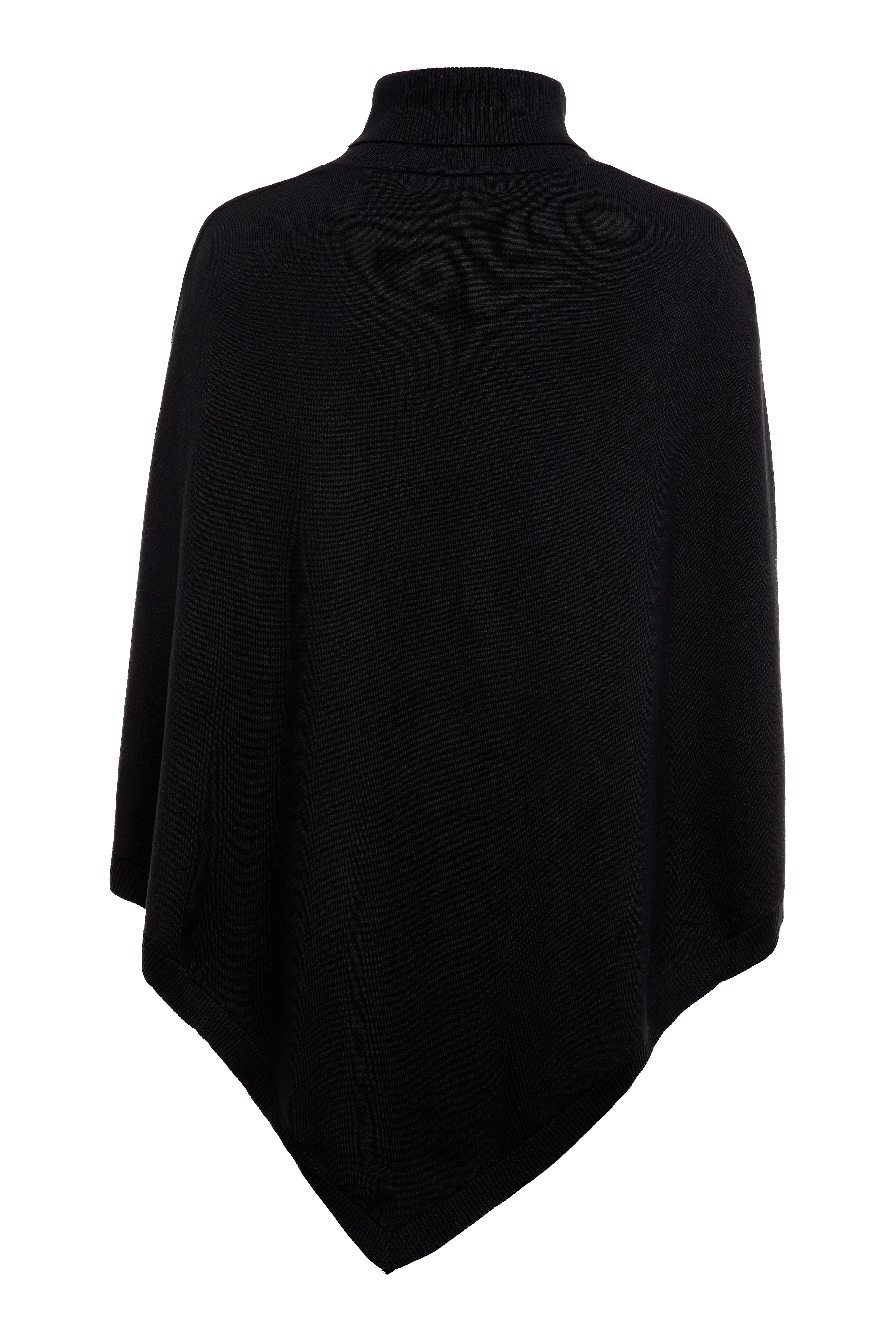 Roll Neck Cape (Black) - Image 9