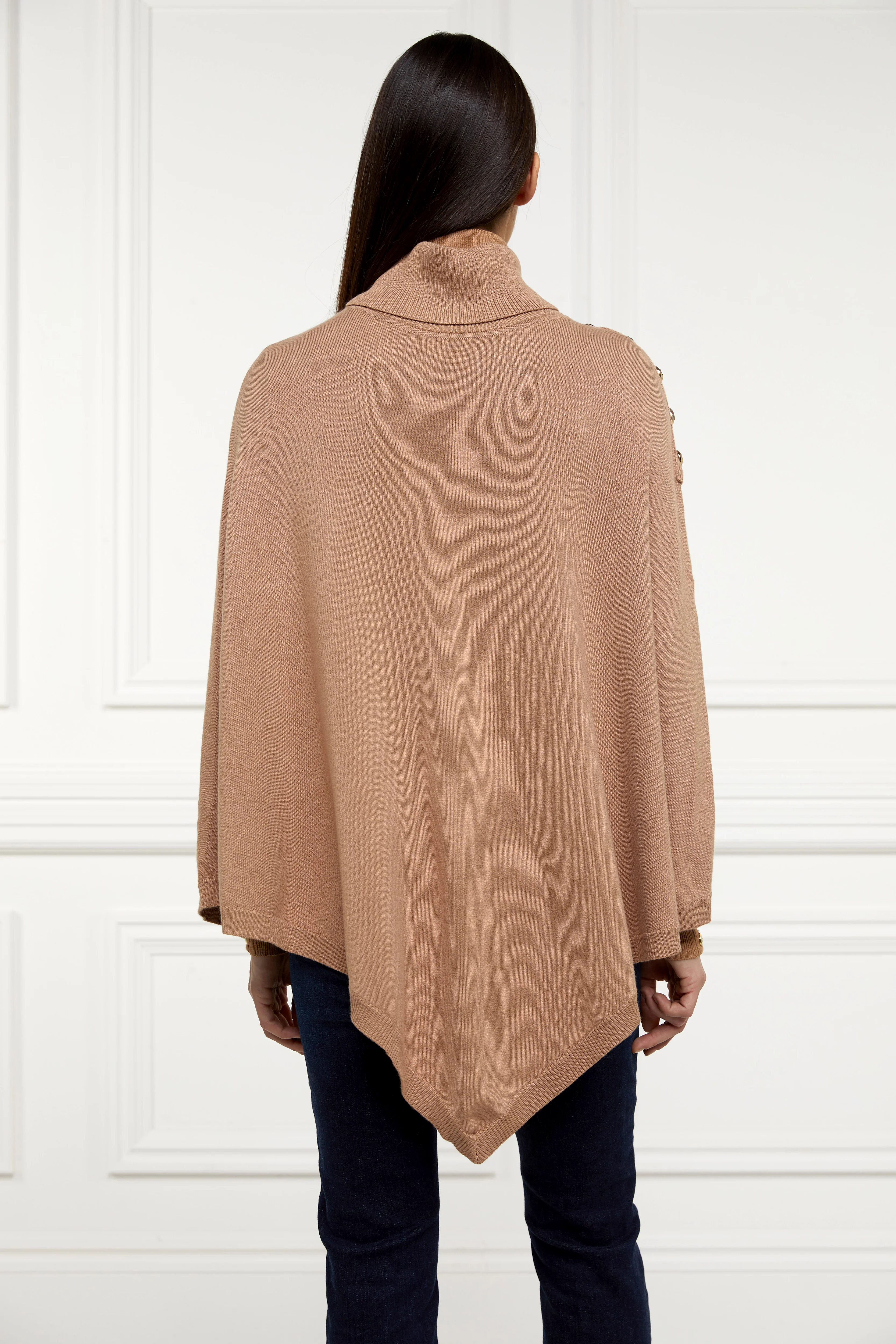 Roll Neck Cape (Camel) - Image 6