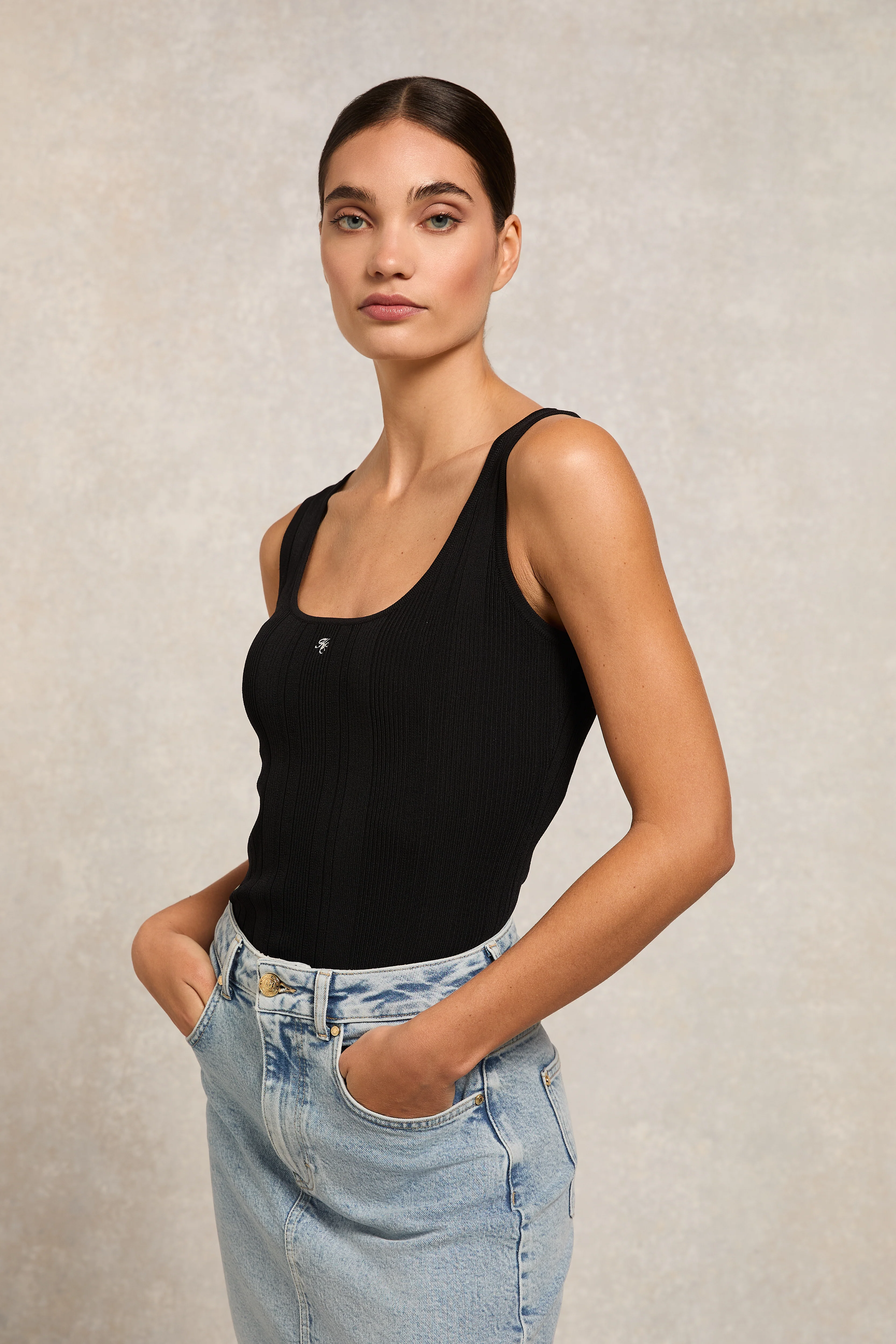 Ruby Knitted Vest (Black) - Image 3