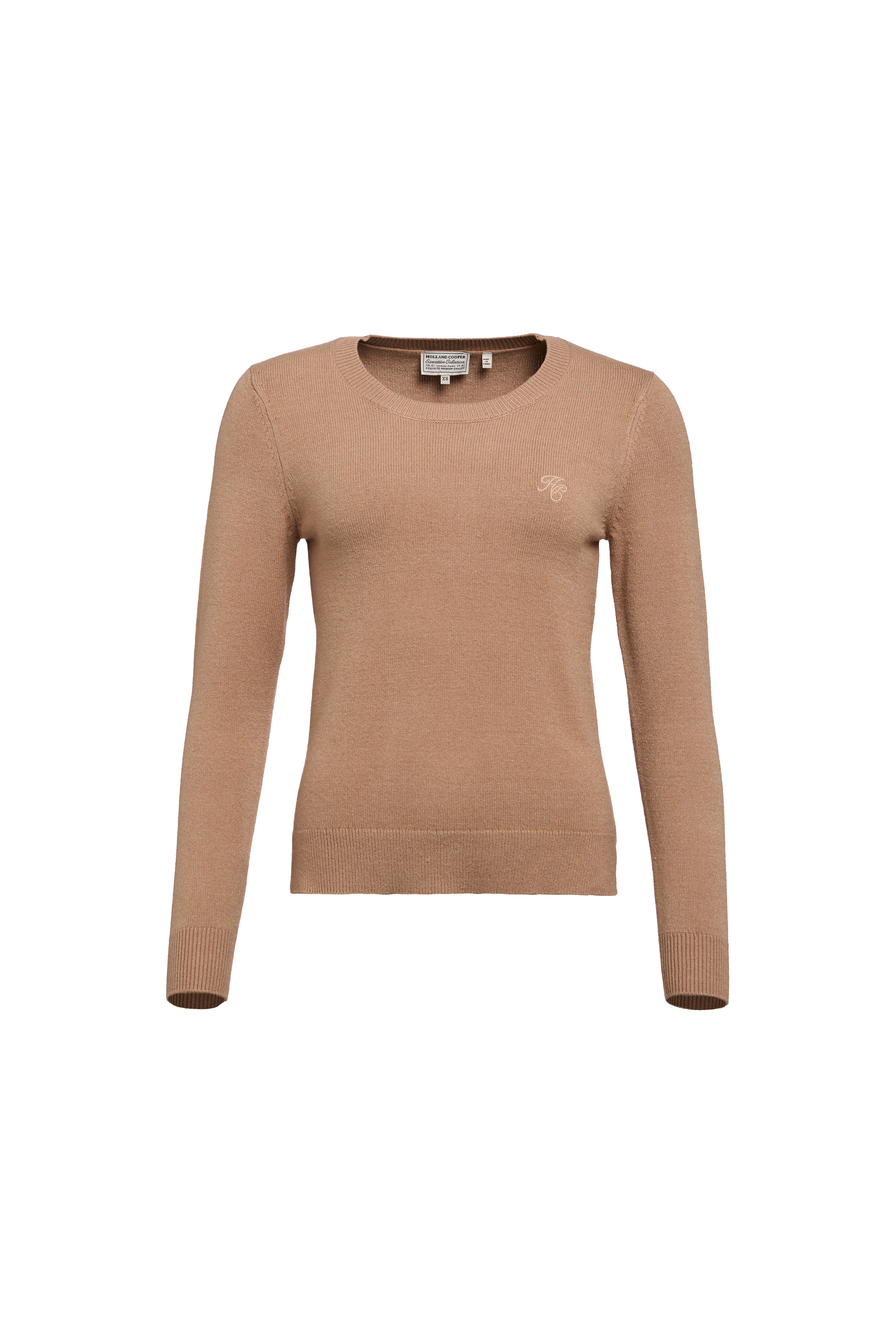 Sarah Crew Neck Knit (Dark Camel) - Image 4