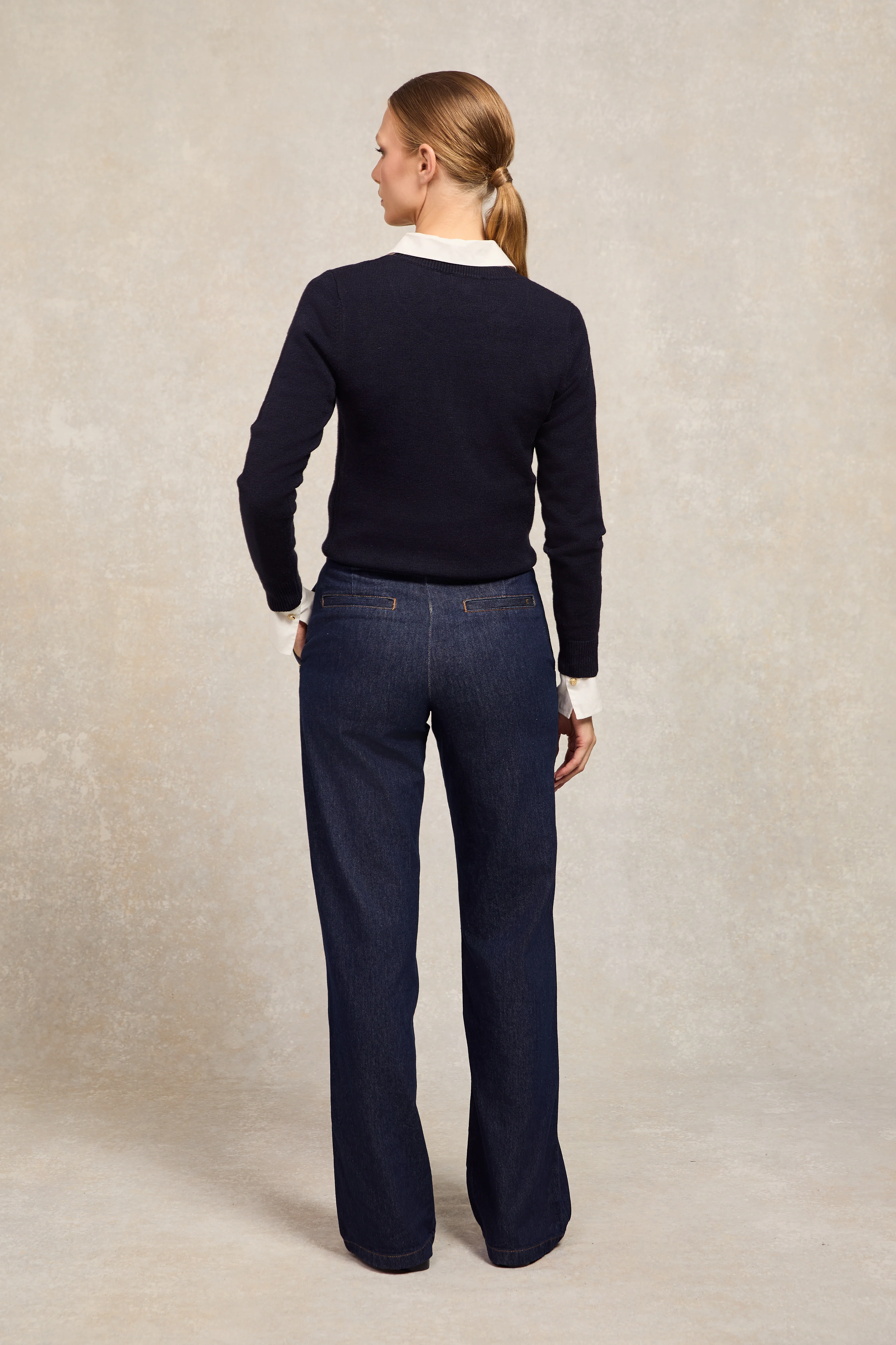 Sarah Crew Neck Knit (Ink Navy) - Image 3