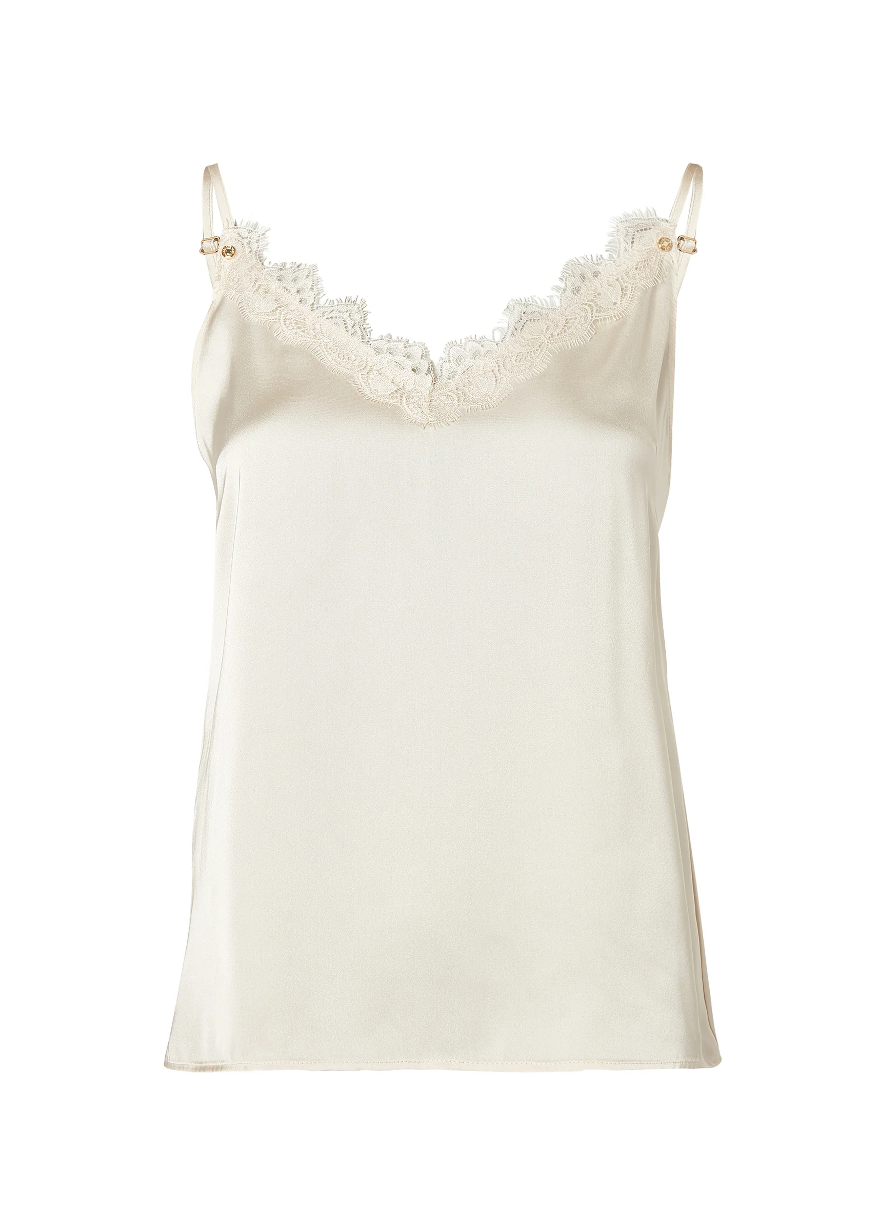 Satin Lace Cami (Oyster) - Image 4