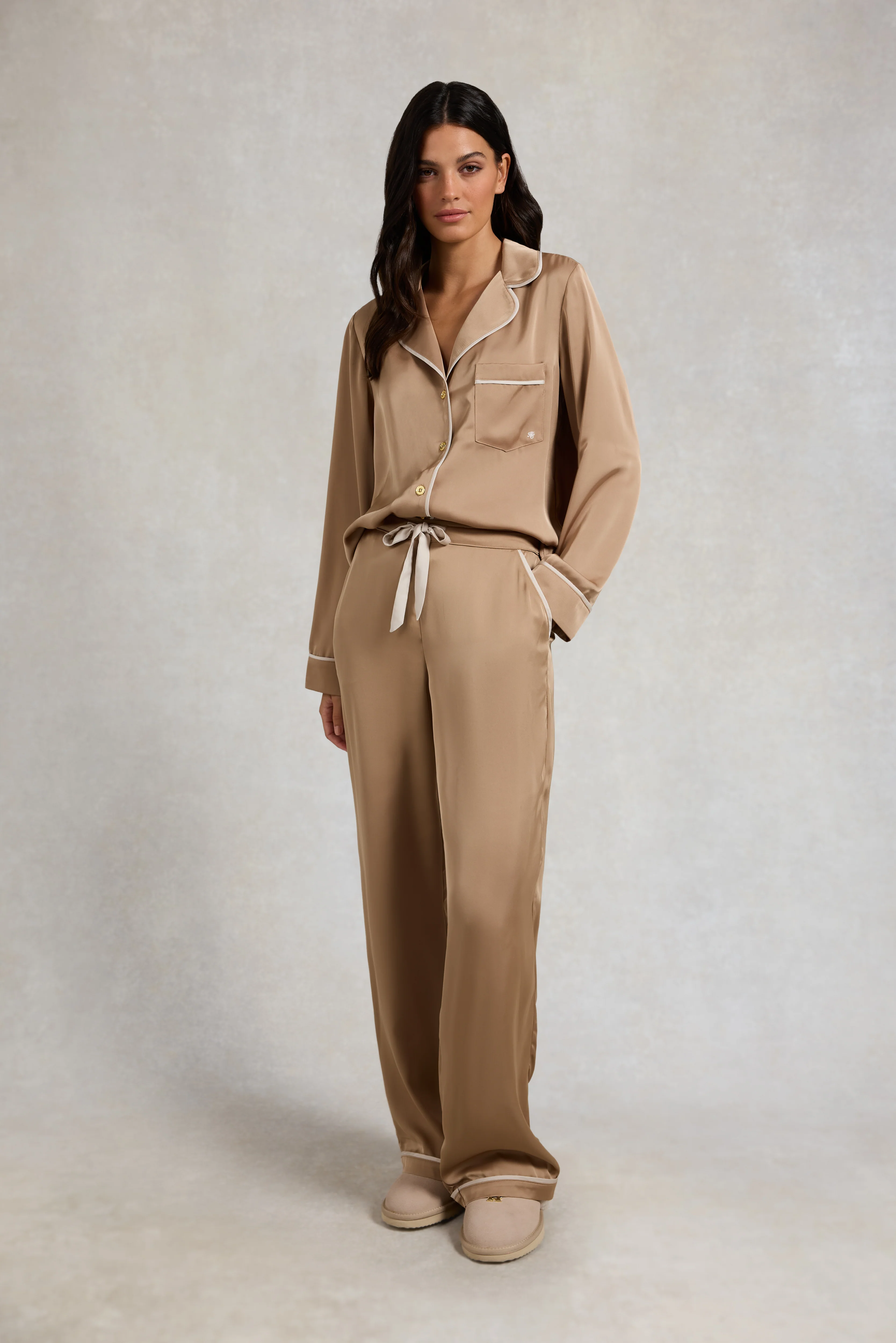 Satin Pyjama Set (Champagne) - Image 8