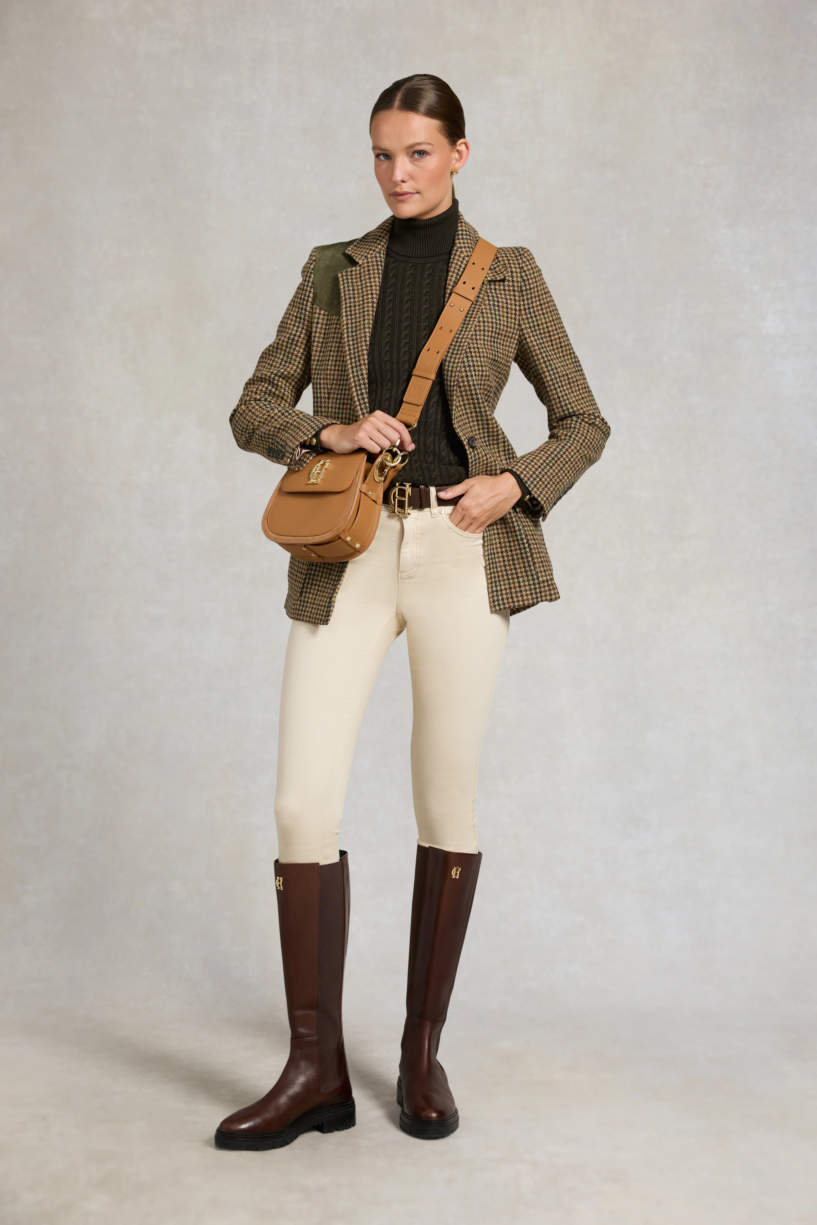 Seattle Roll Neck Cable Knit (Fern Green) - Image 3