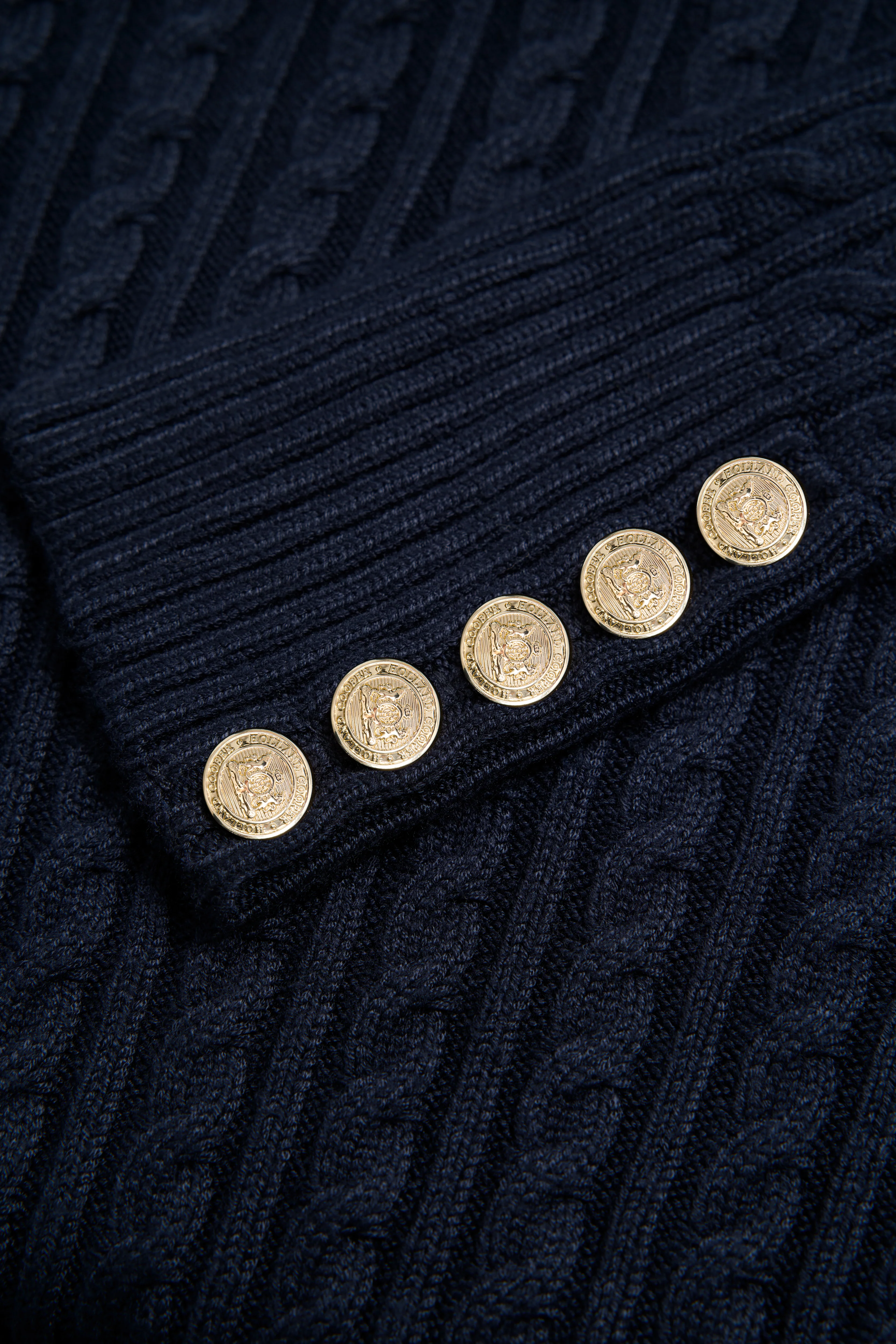 Seattle Roll Neck Cable Knit (Ink Navy) - Image 7