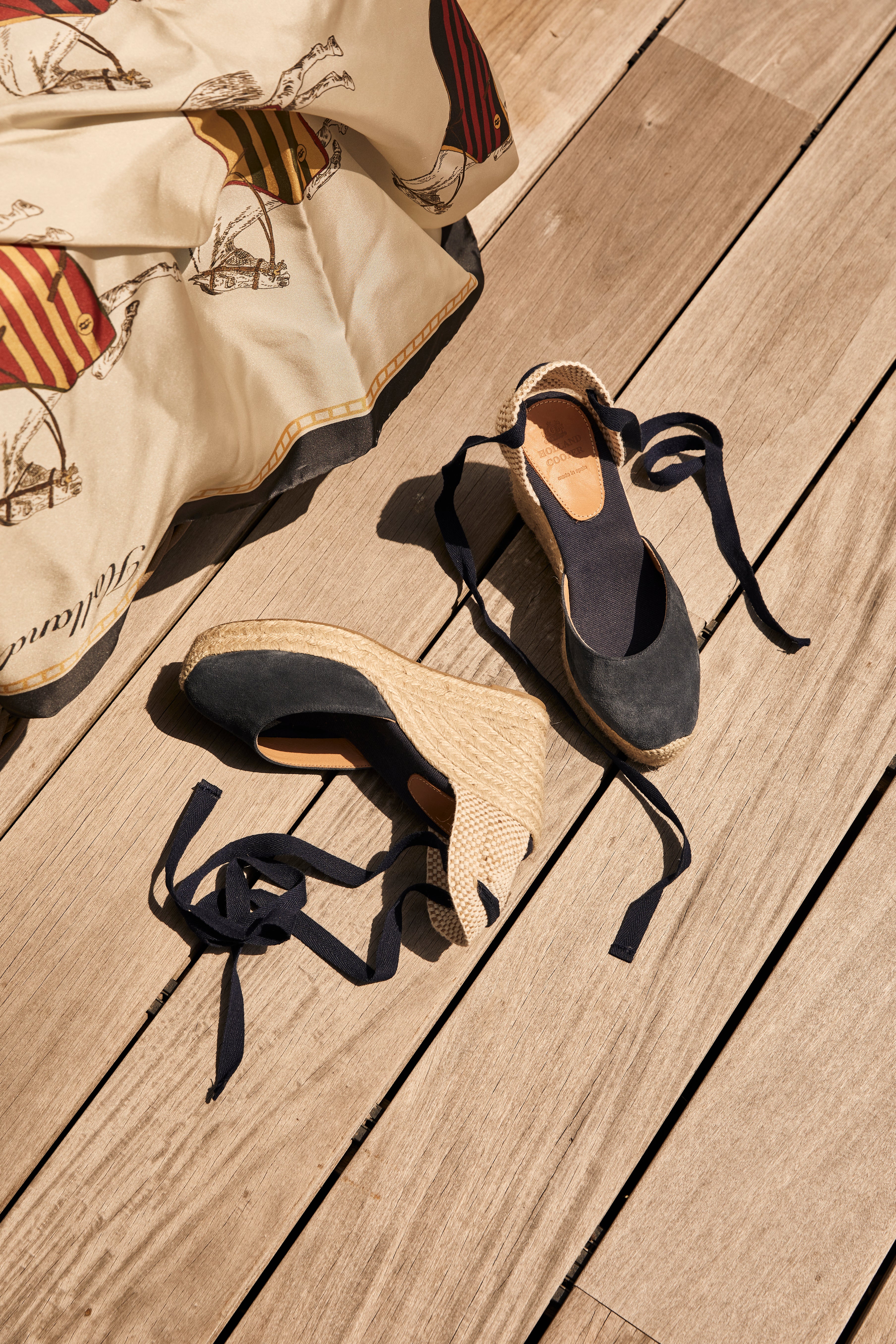 Seville Wedge Sandal (Navy) - Image 6