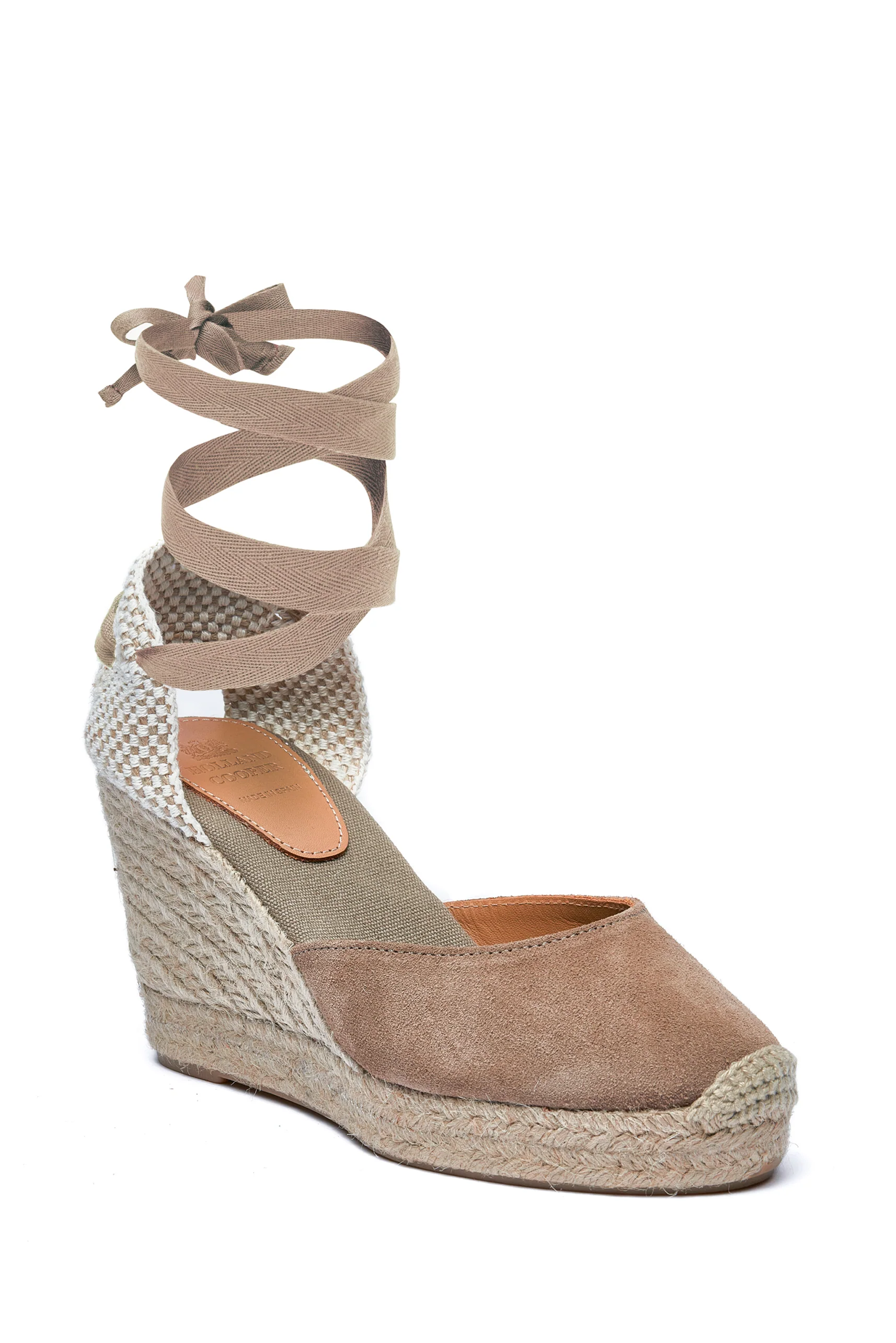 Seville Wedge Sandal (Taupe) - Image 5