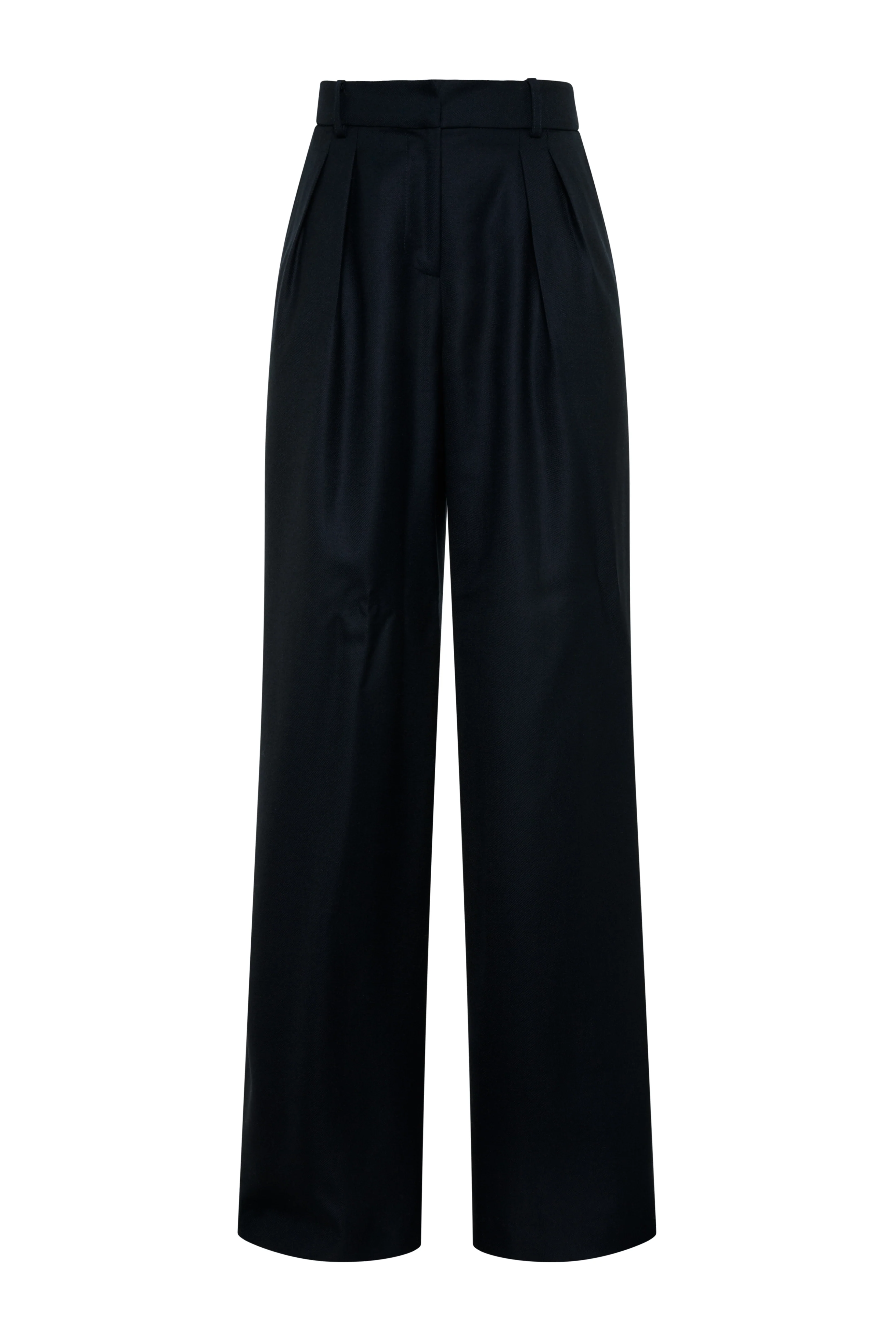 Shoreditch Pleated Trouser (Ink Navy Twill) - Image 6