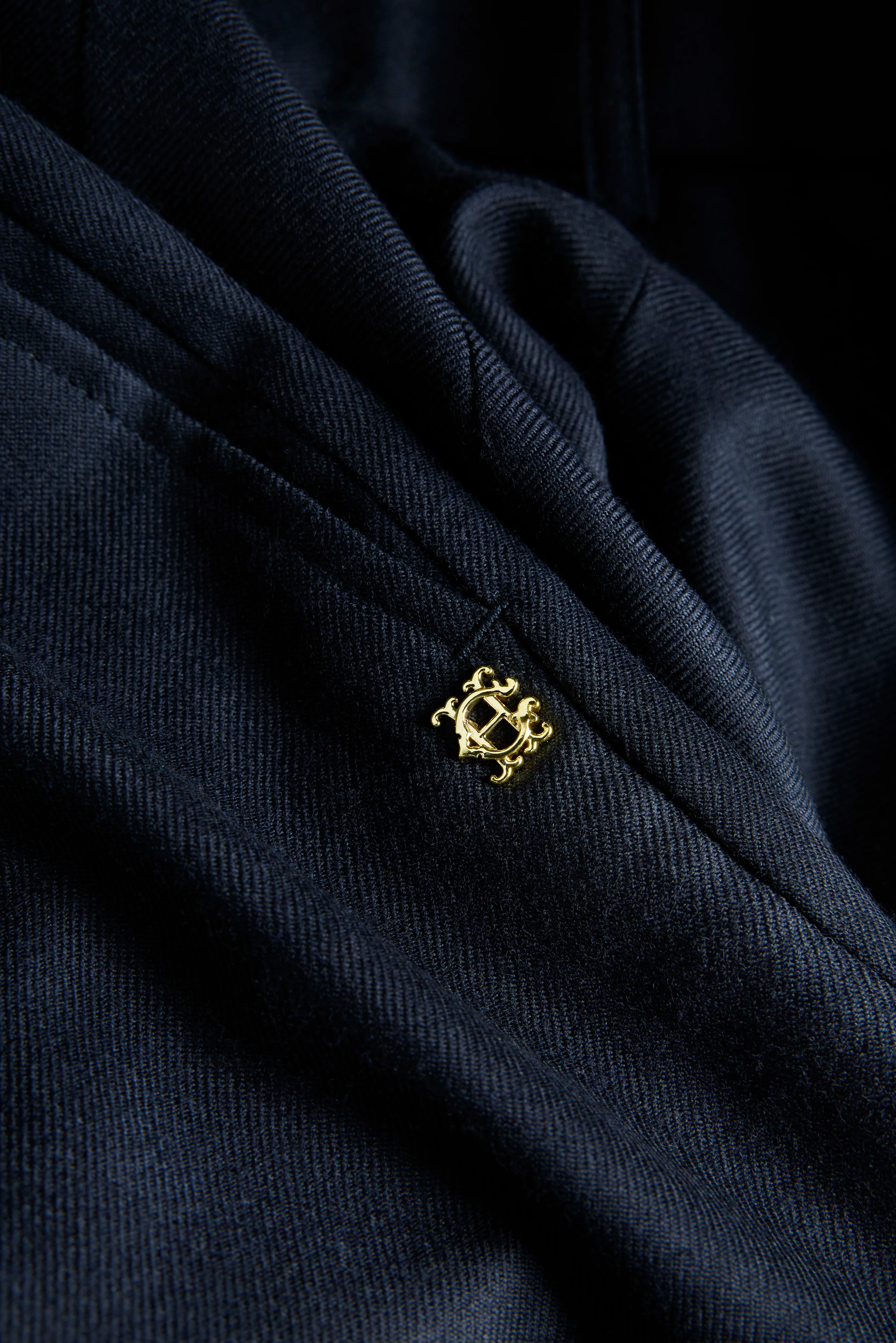 Shoreditch Pleated Trouser (Ink Navy Twill) - Image 8