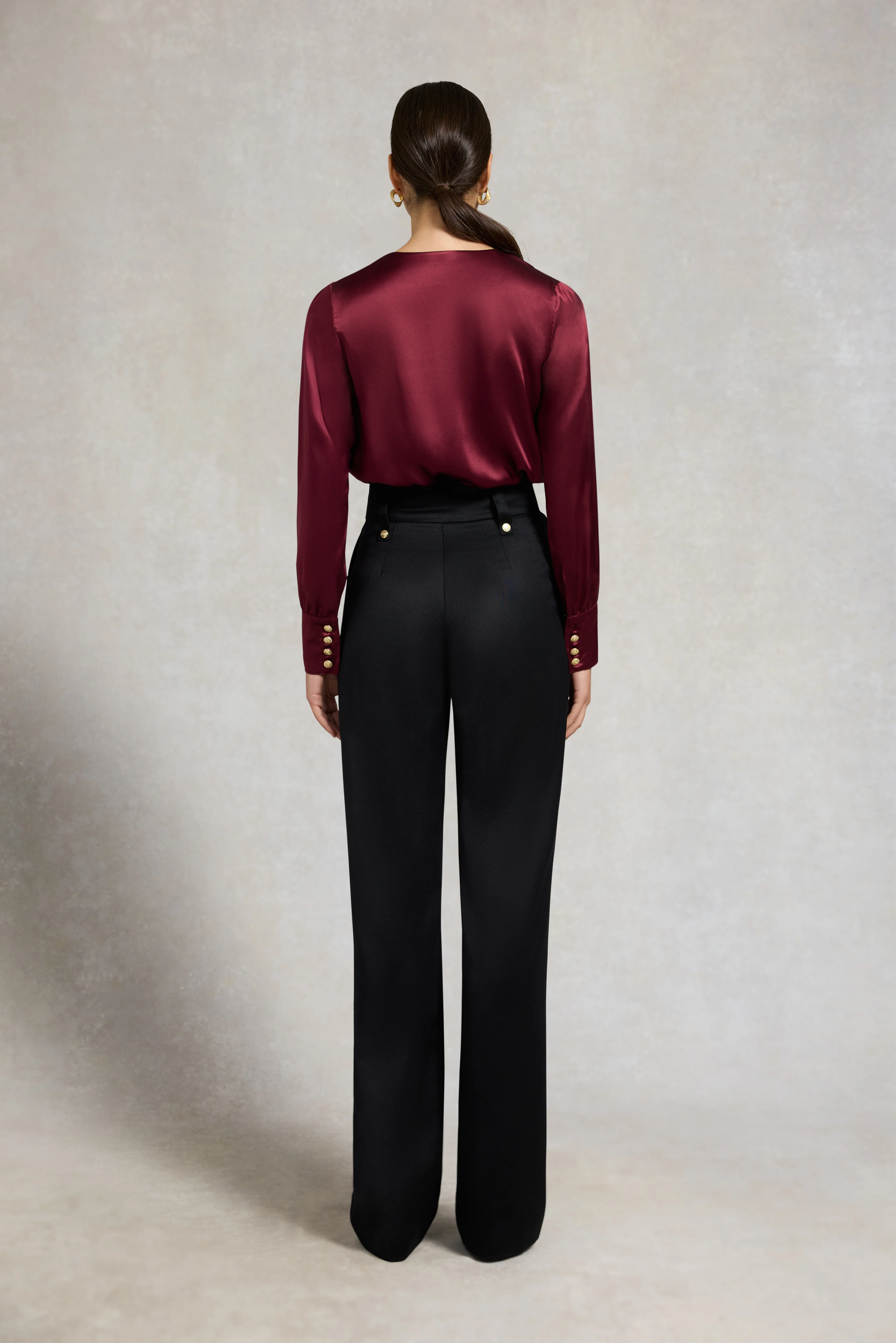 Silk Bodysuit (Burgundy) - Image 4