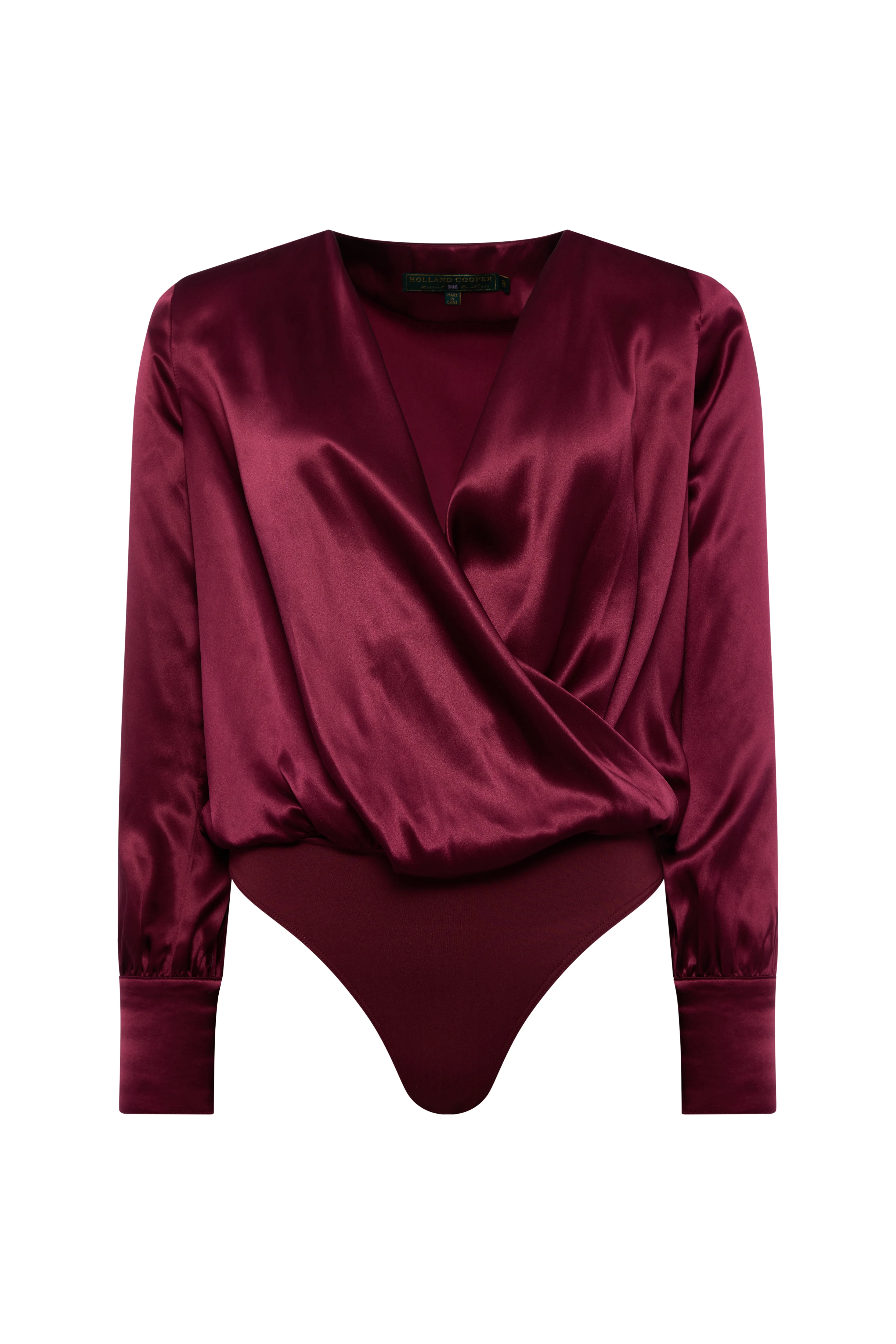 Silk Bodysuit (Burgundy) - Image 6