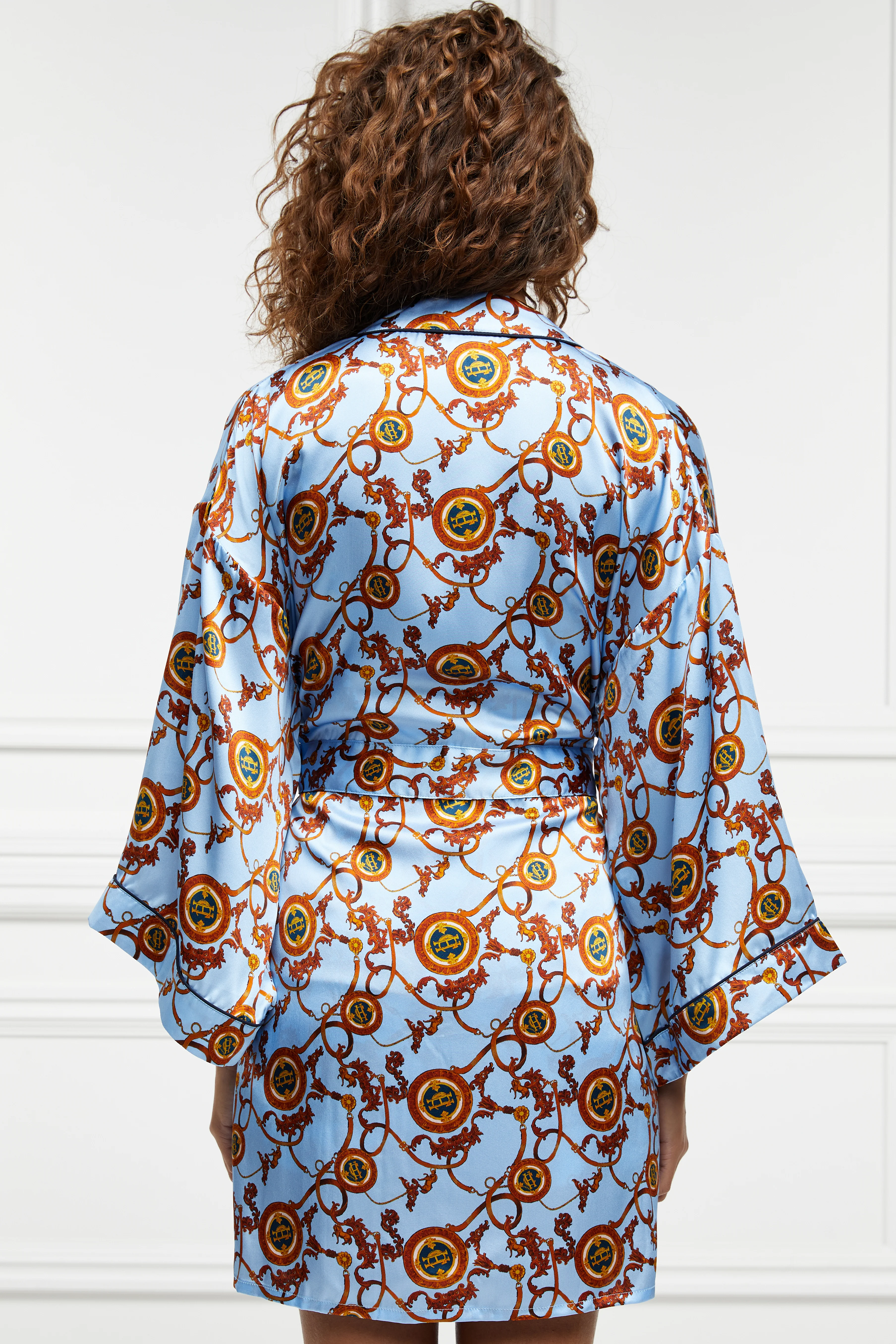 Silk Dressing Gown (Sky Blue) - Image 2