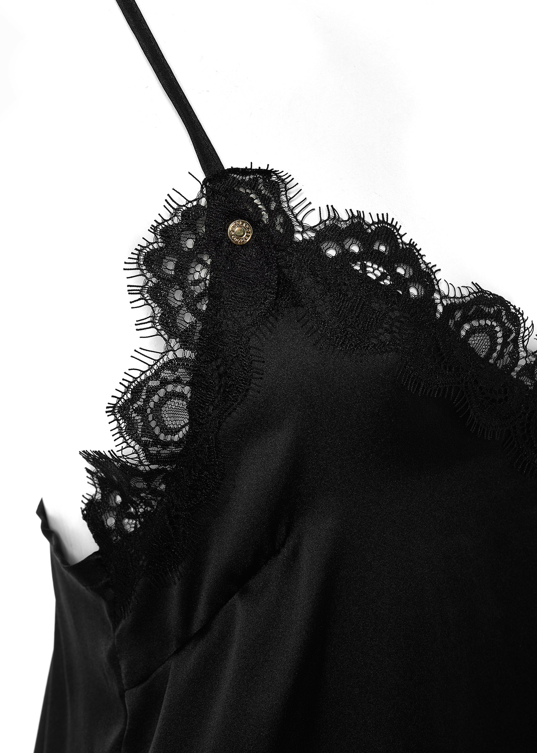 Silk Lace Cami (Black) - Image 6