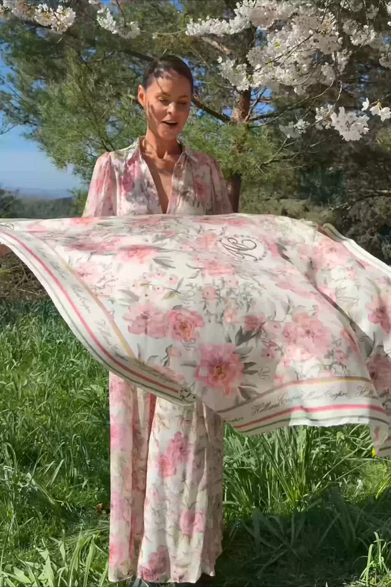 Silk Scarf (English Rose) - Image 5