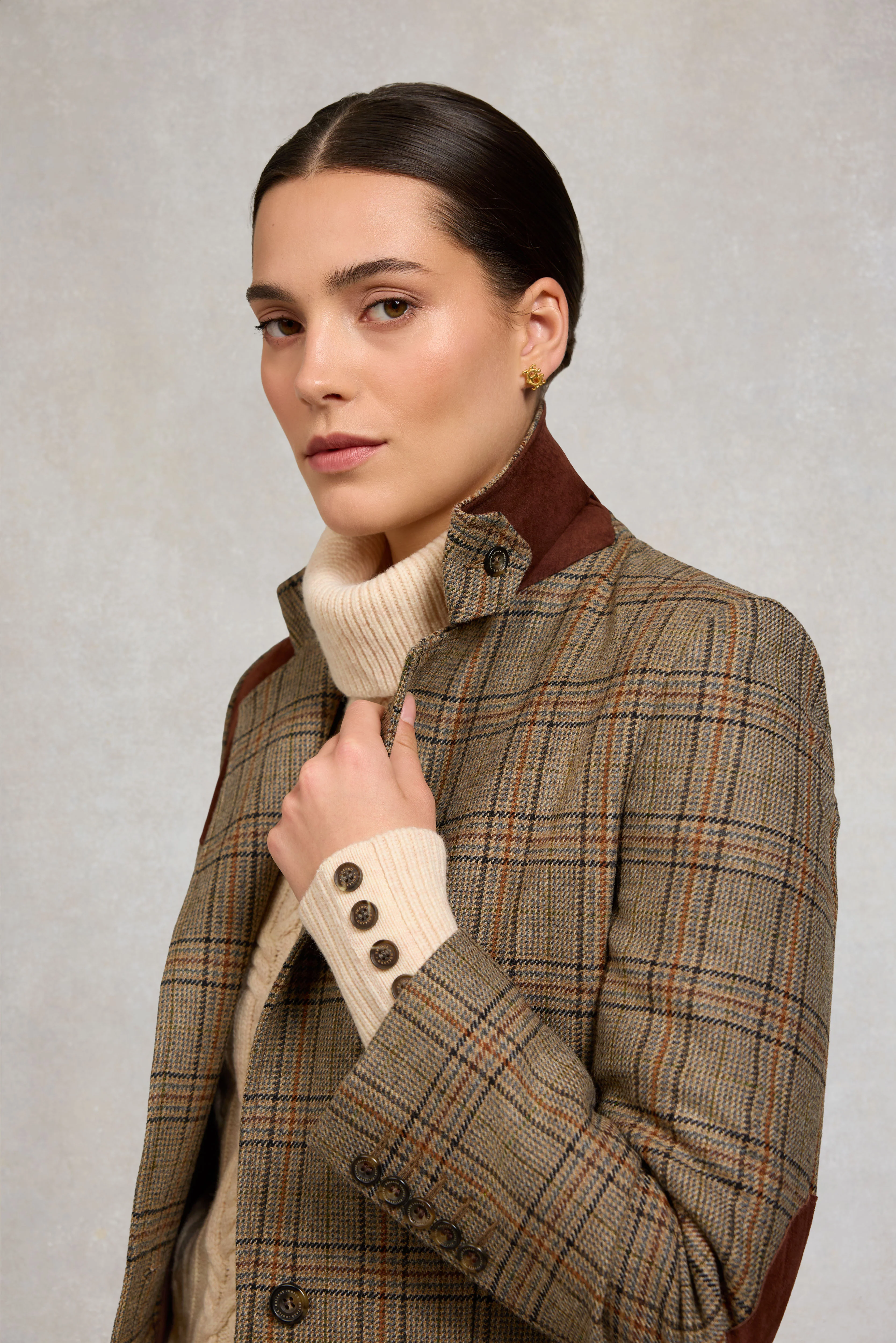 Single Breasted Field Blazer (Bourbon Tweed) - Image 3
