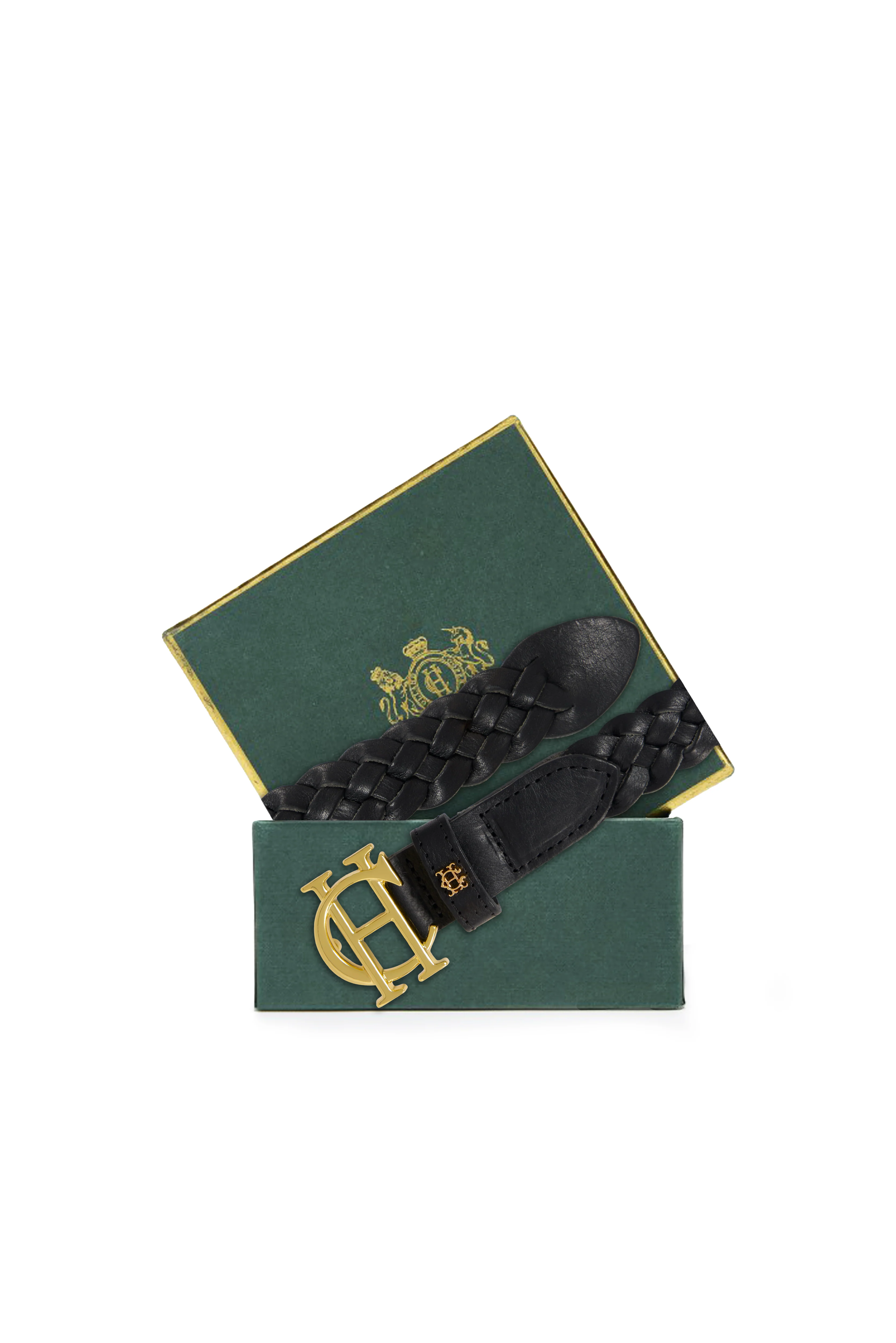 Skinny Plait Belt (Black)