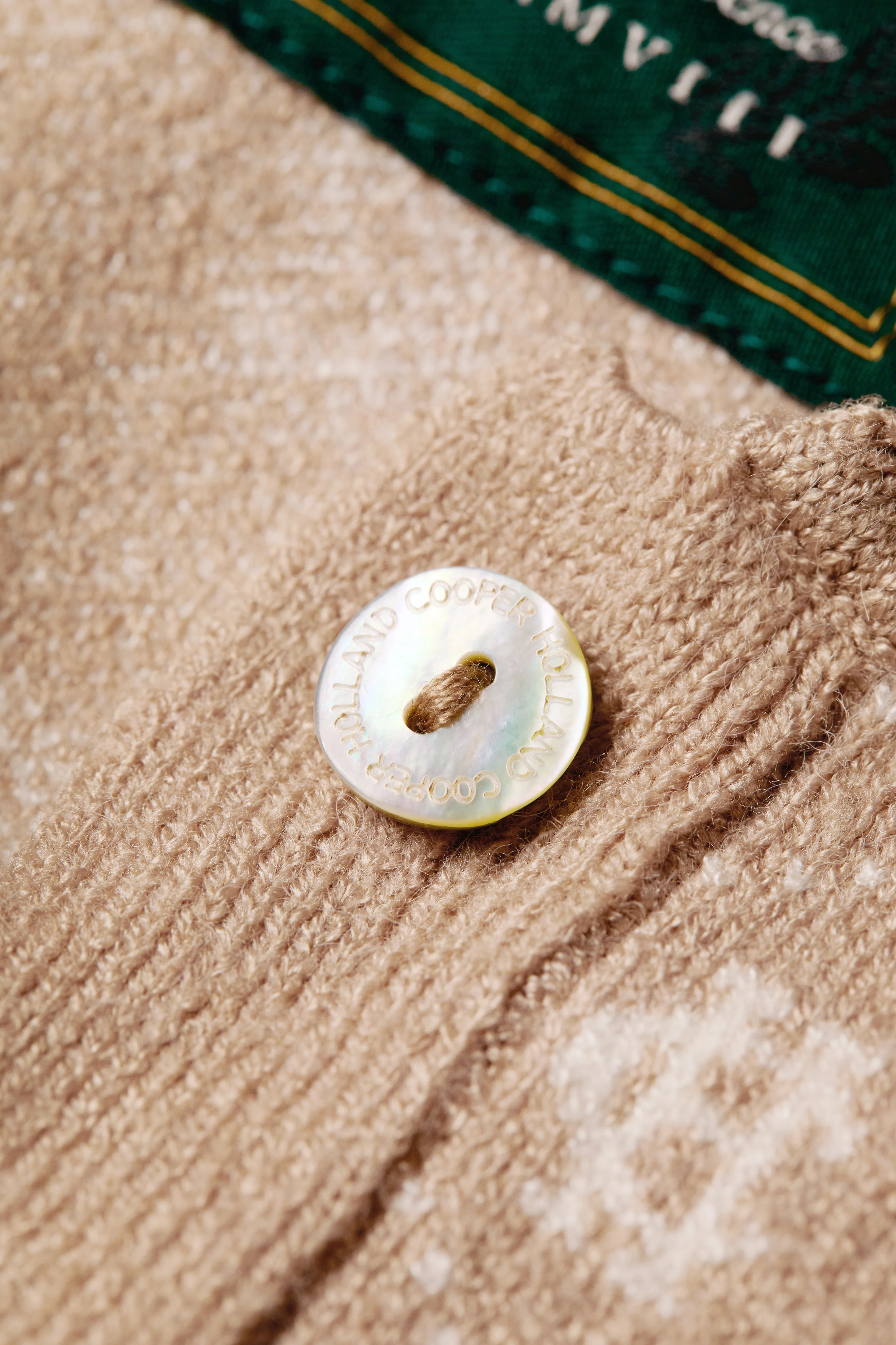 Sleeveless Knitted Monogram Polo (Camel) - Image 7