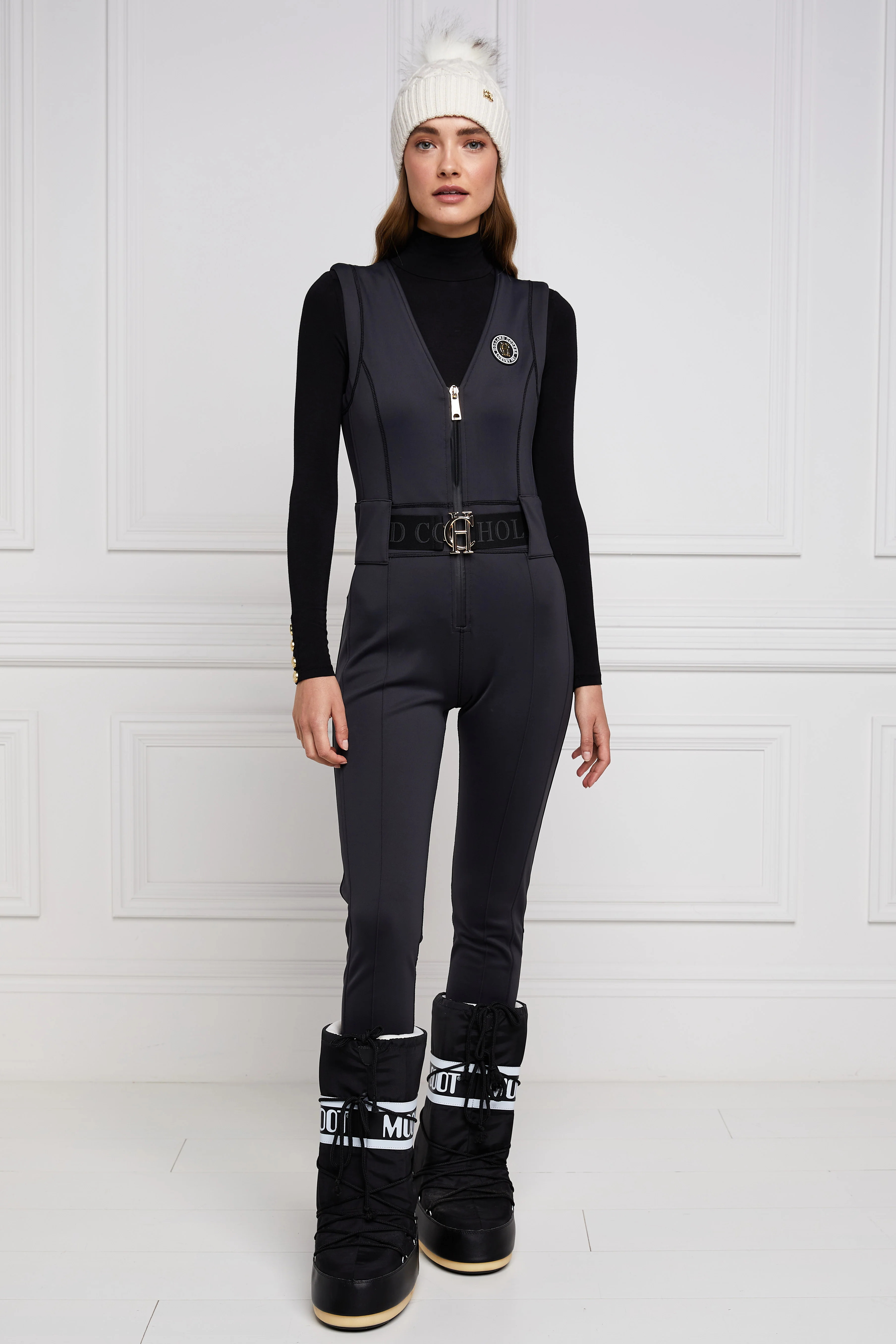 Sleeveless Ski Suit (Black) - Image 10