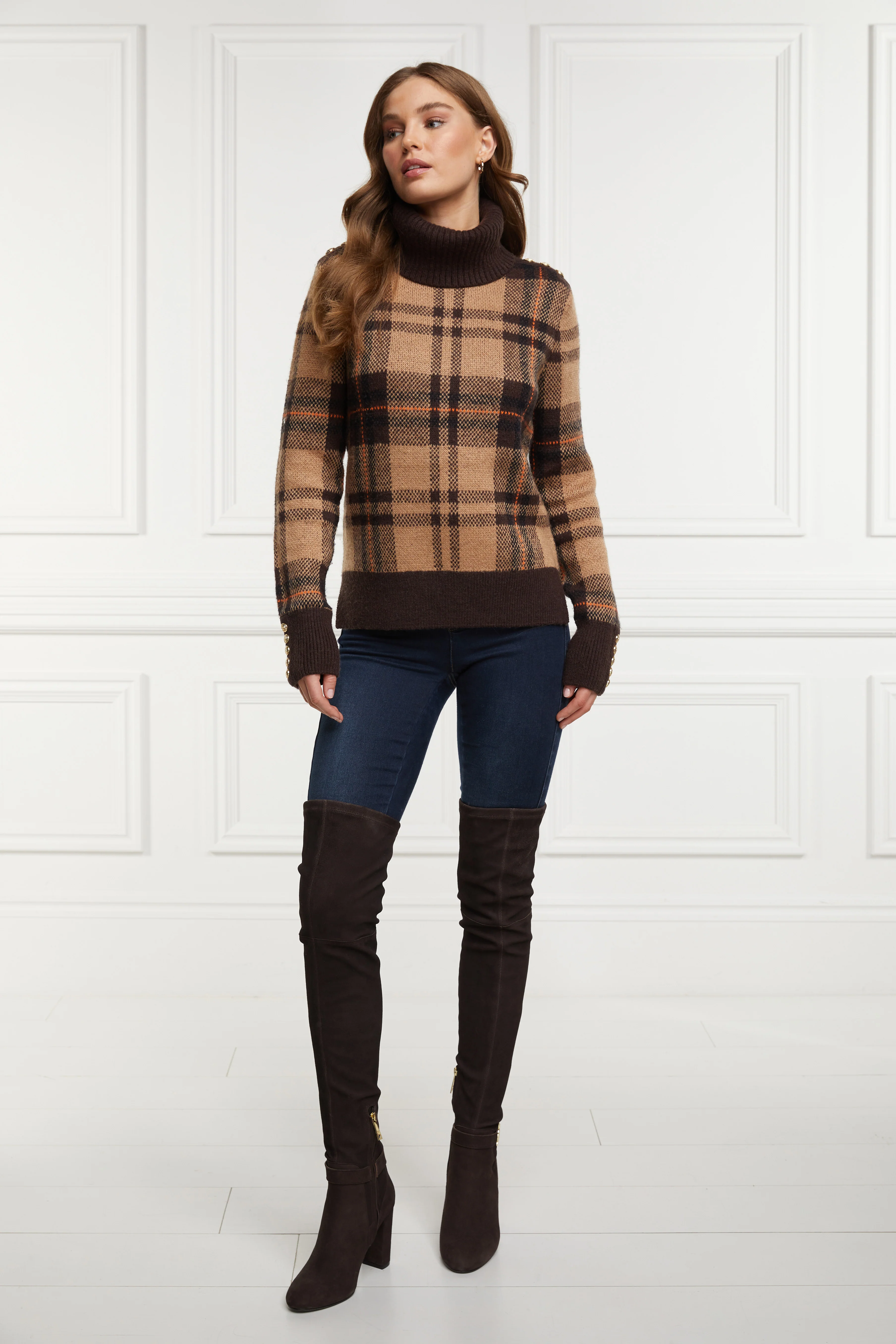 Sloane Over The Knee Boot (Chocolate) - Image 3