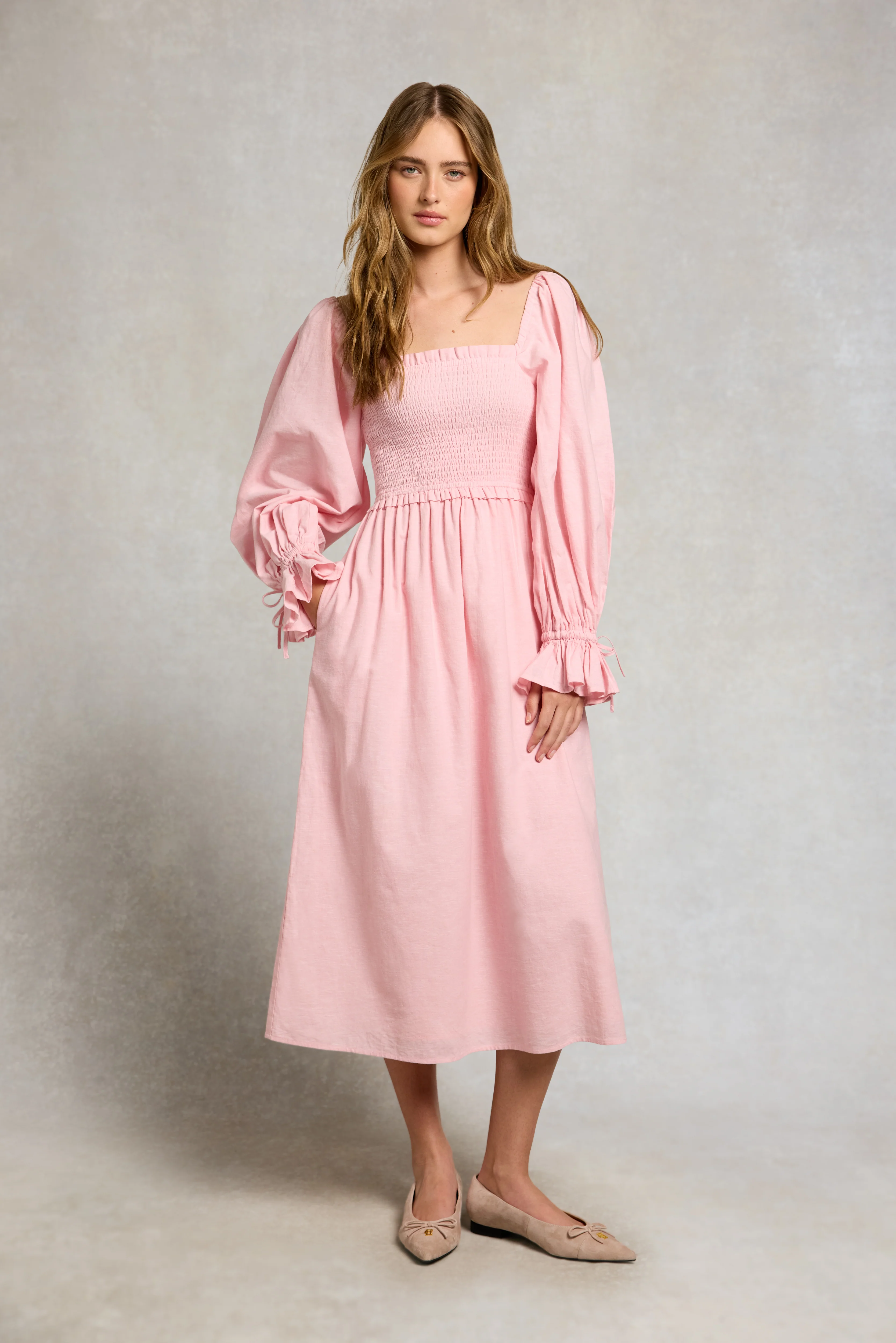 Smock Dress (Pale Pink) - Image 4