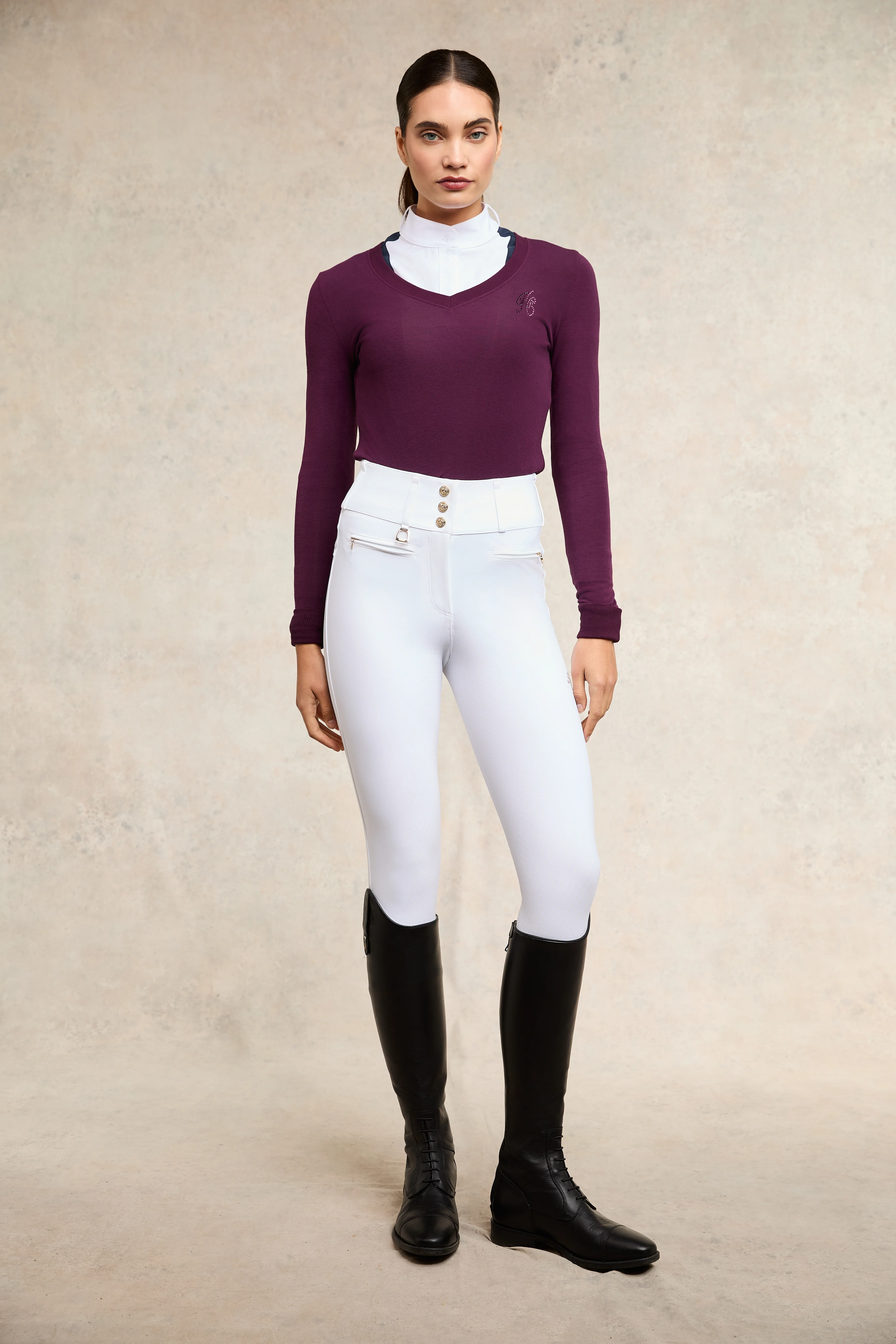 Soft Touch V-Neck (Aubergine) - Image 6