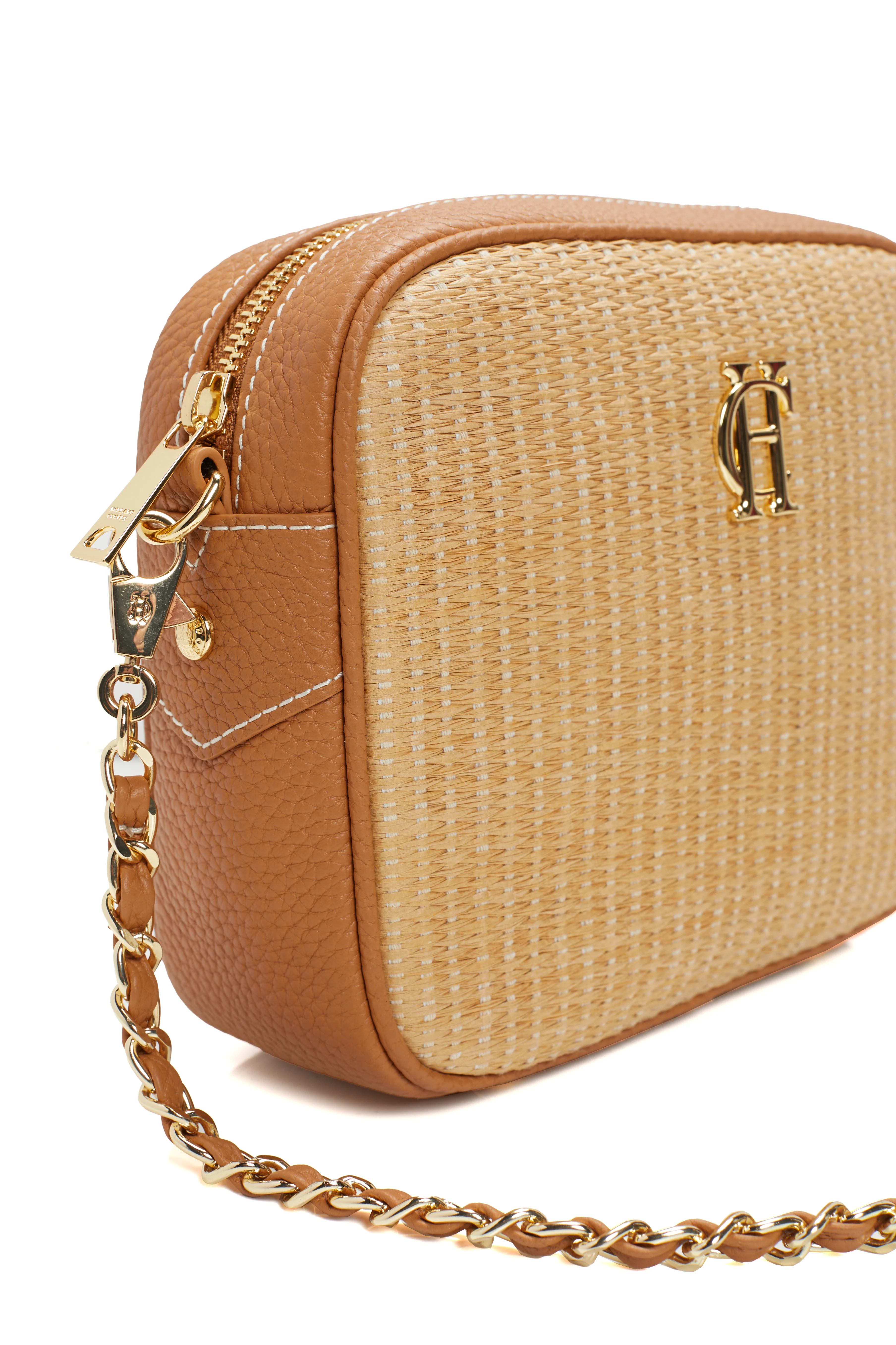 Soho Camera Bag (Tan Raffia) - Image 4