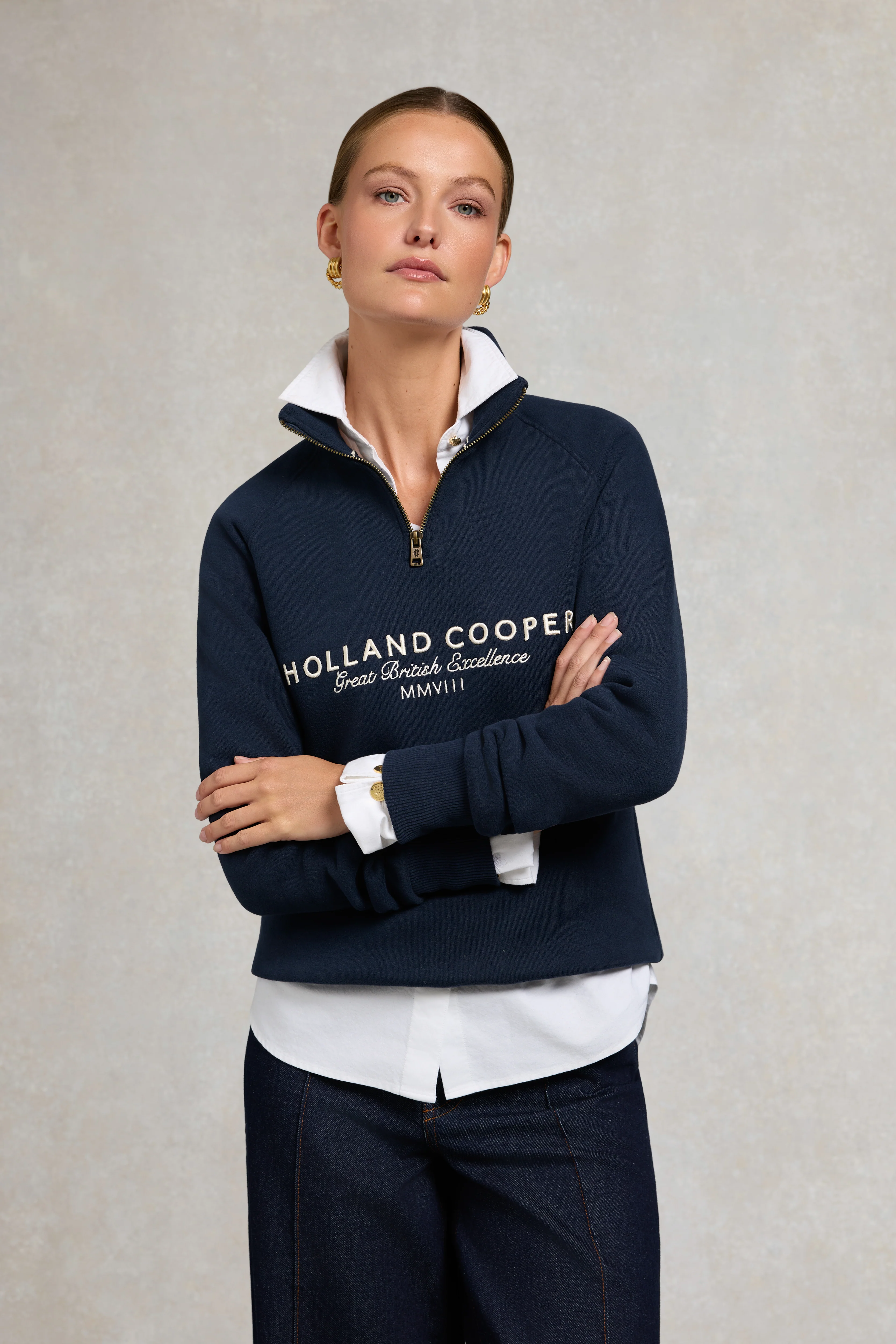 Sporting Goods Zip Henley (Ink Navy) - Image 3