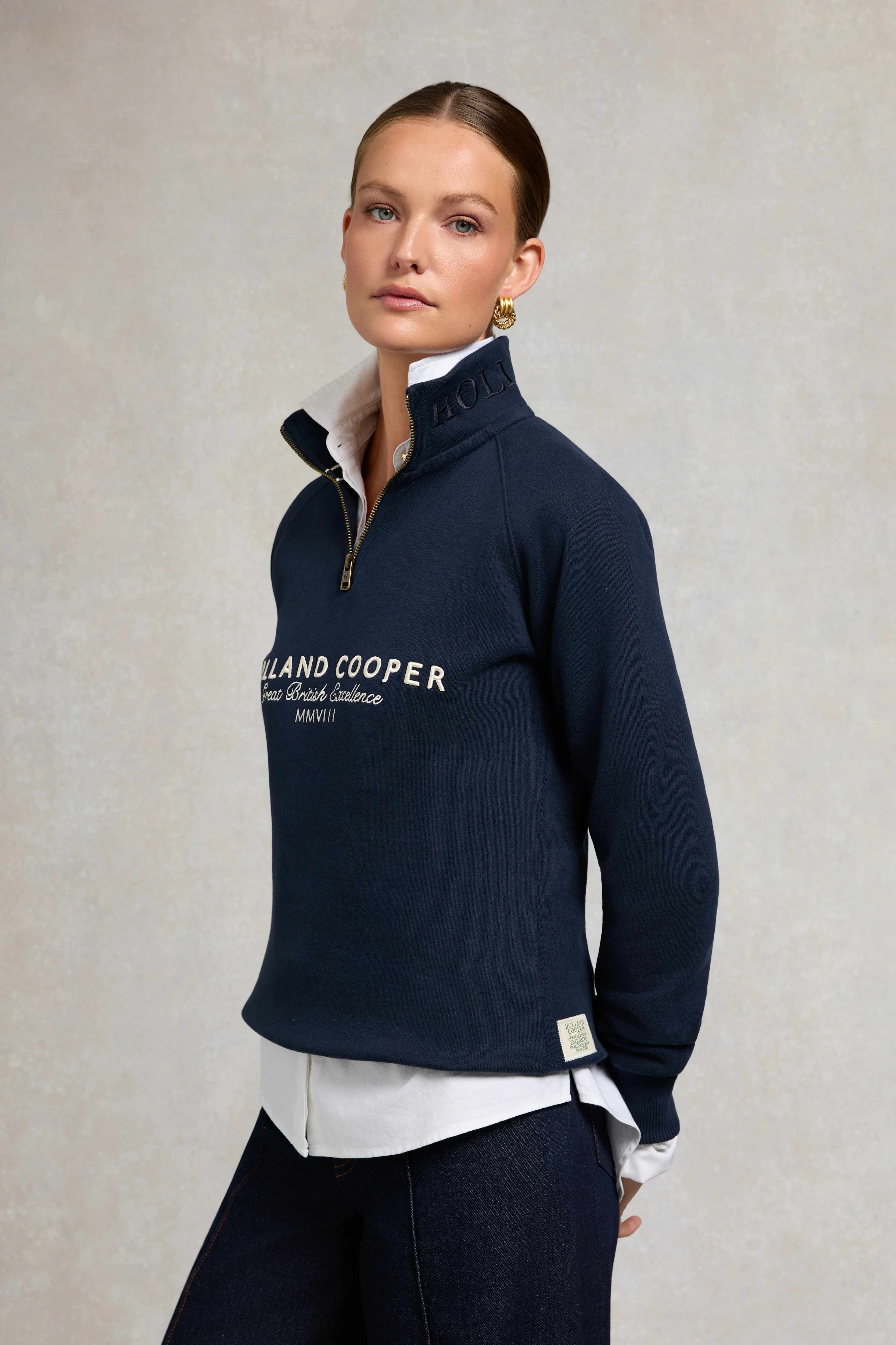 Sporting Goods Zip Henley (Ink Navy) - Image 7