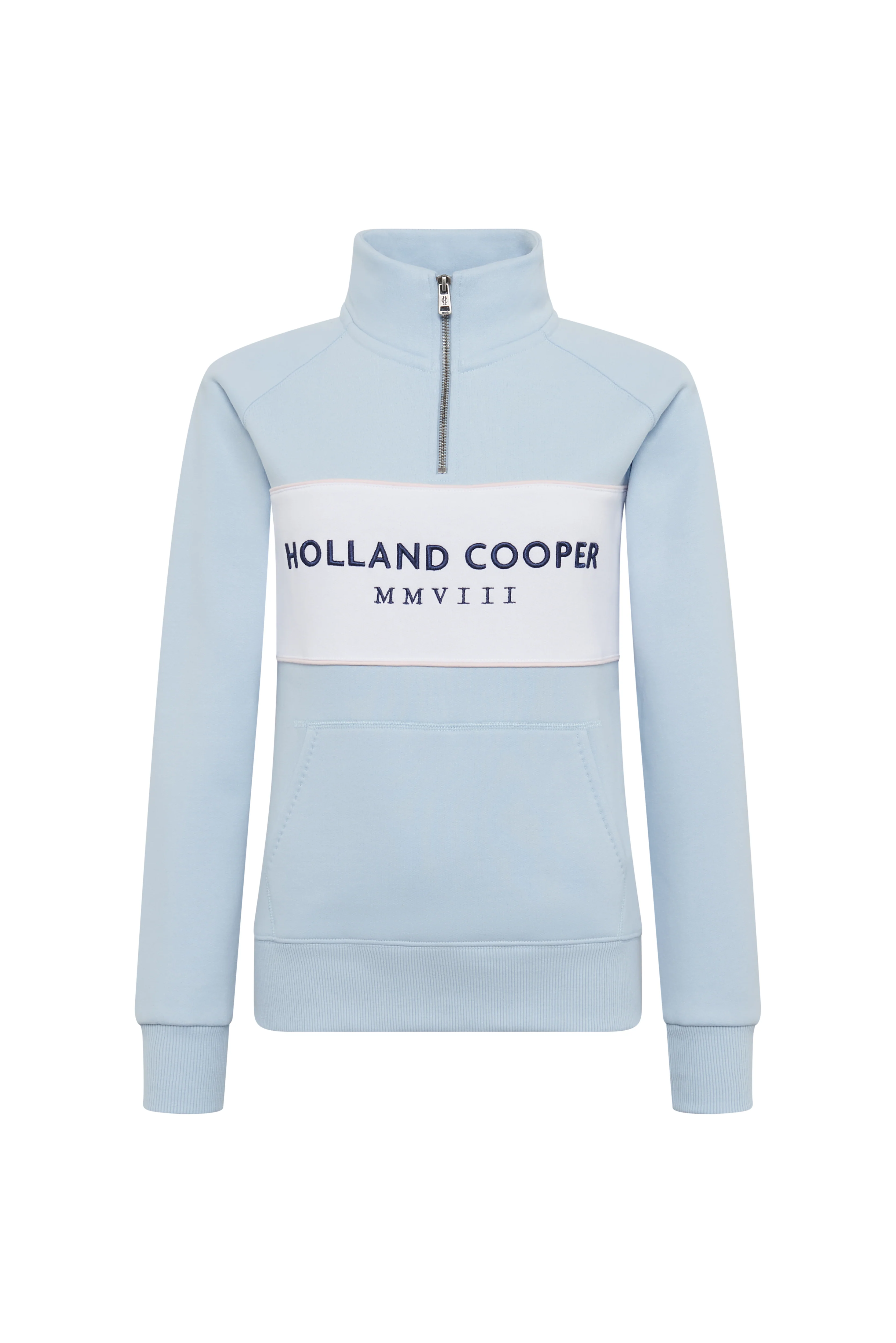 Sporting Heritage Zip Henley (Pale Blue) - Image 5