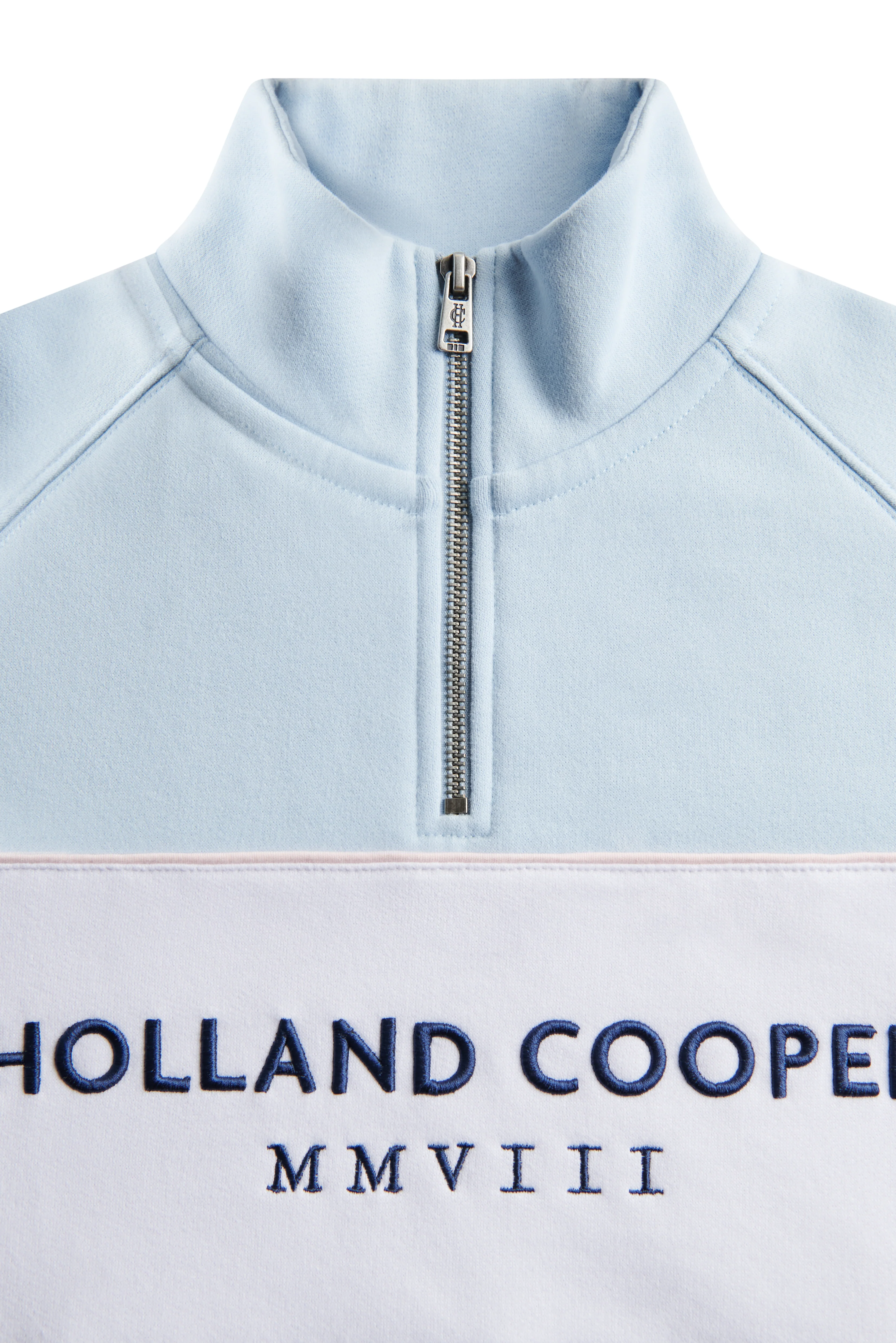 Sporting Heritage Zip Henley (Pale Blue) - Image 6