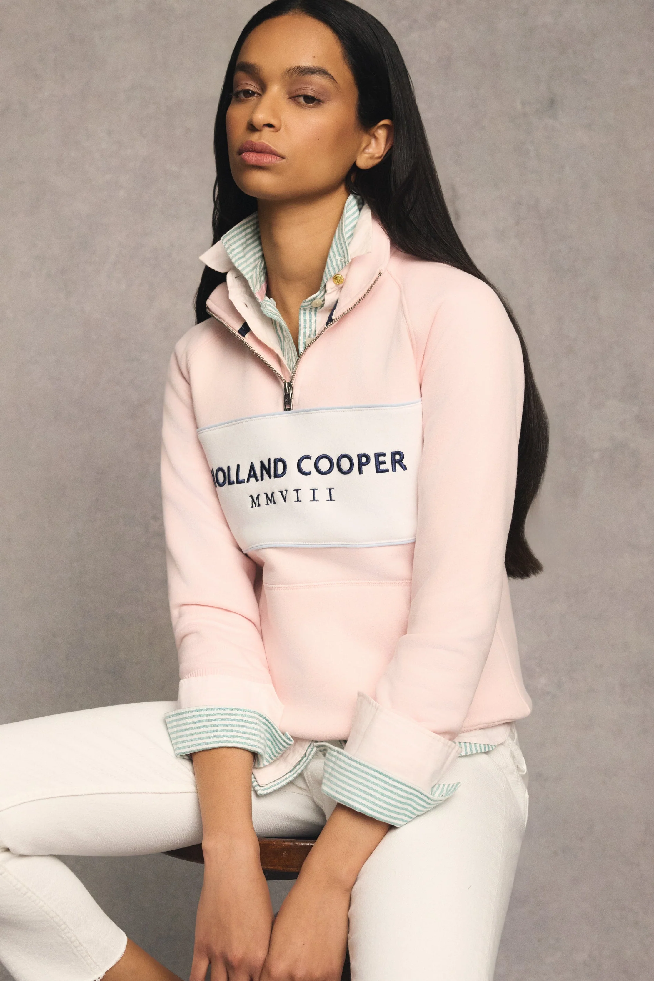 Sporting Heritage Zip Henley (Pink)