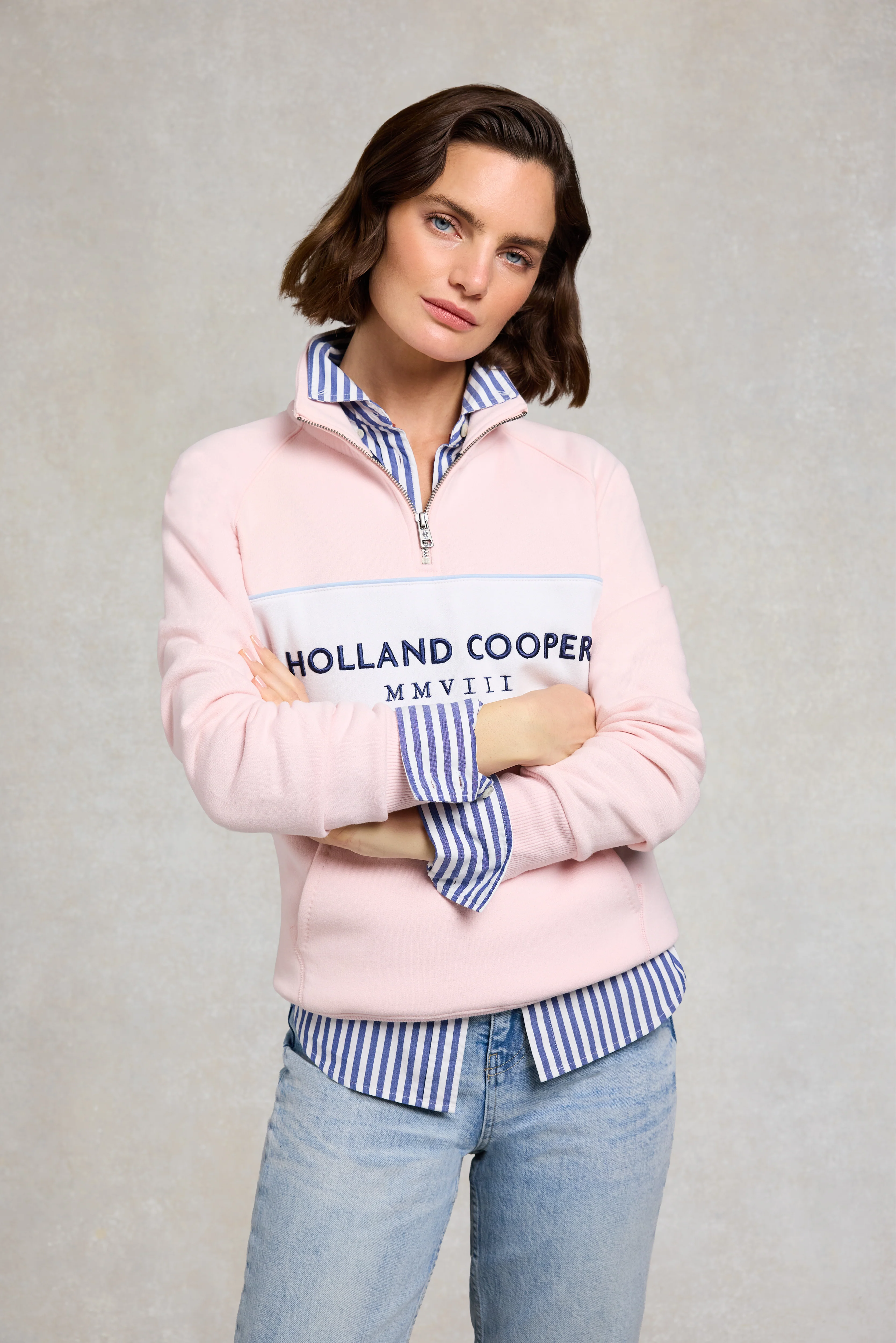 Sporting Heritage Zip Henley (Pink) - Image 2