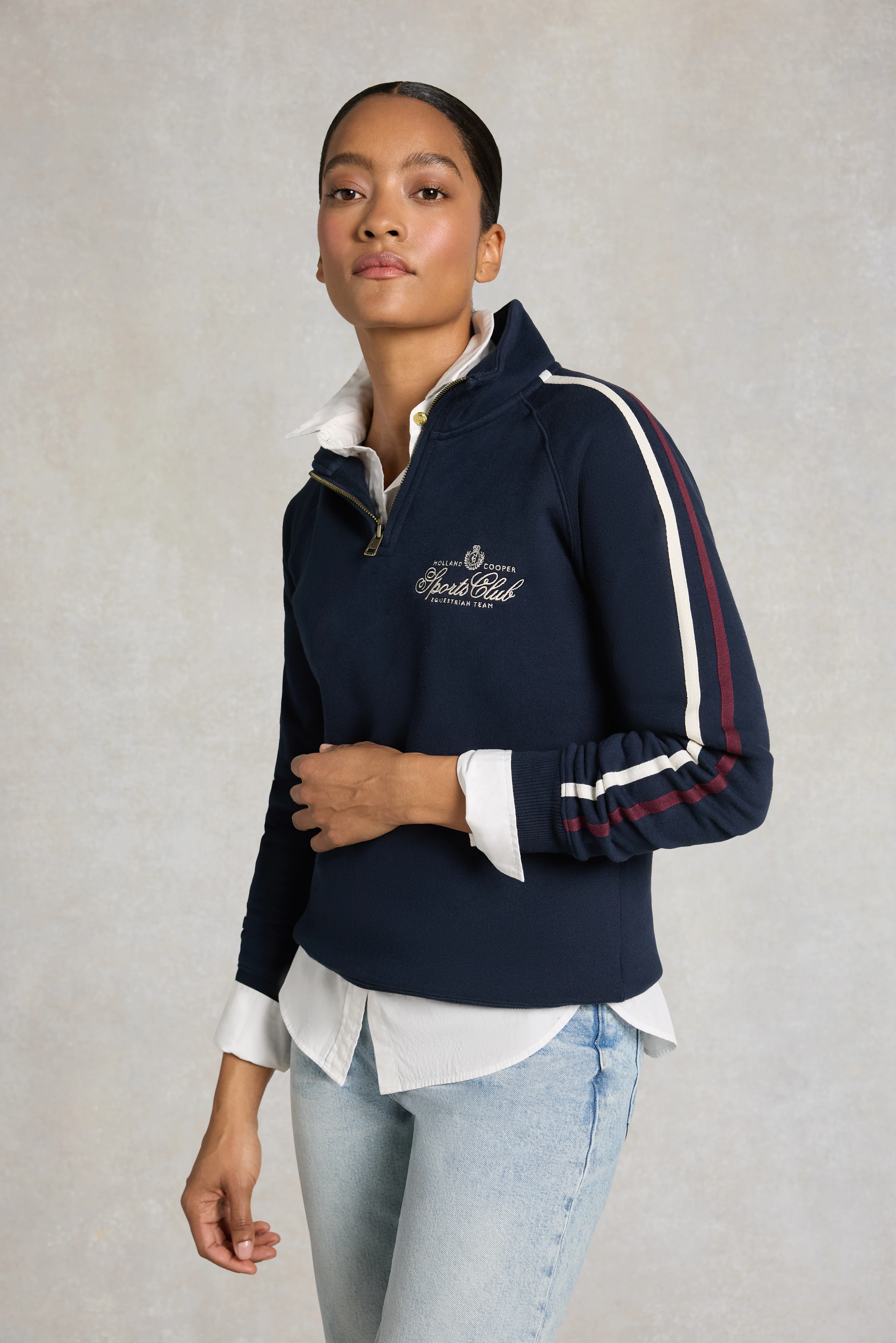 Sporting Quarter Zip Sweat (Ink Navy)