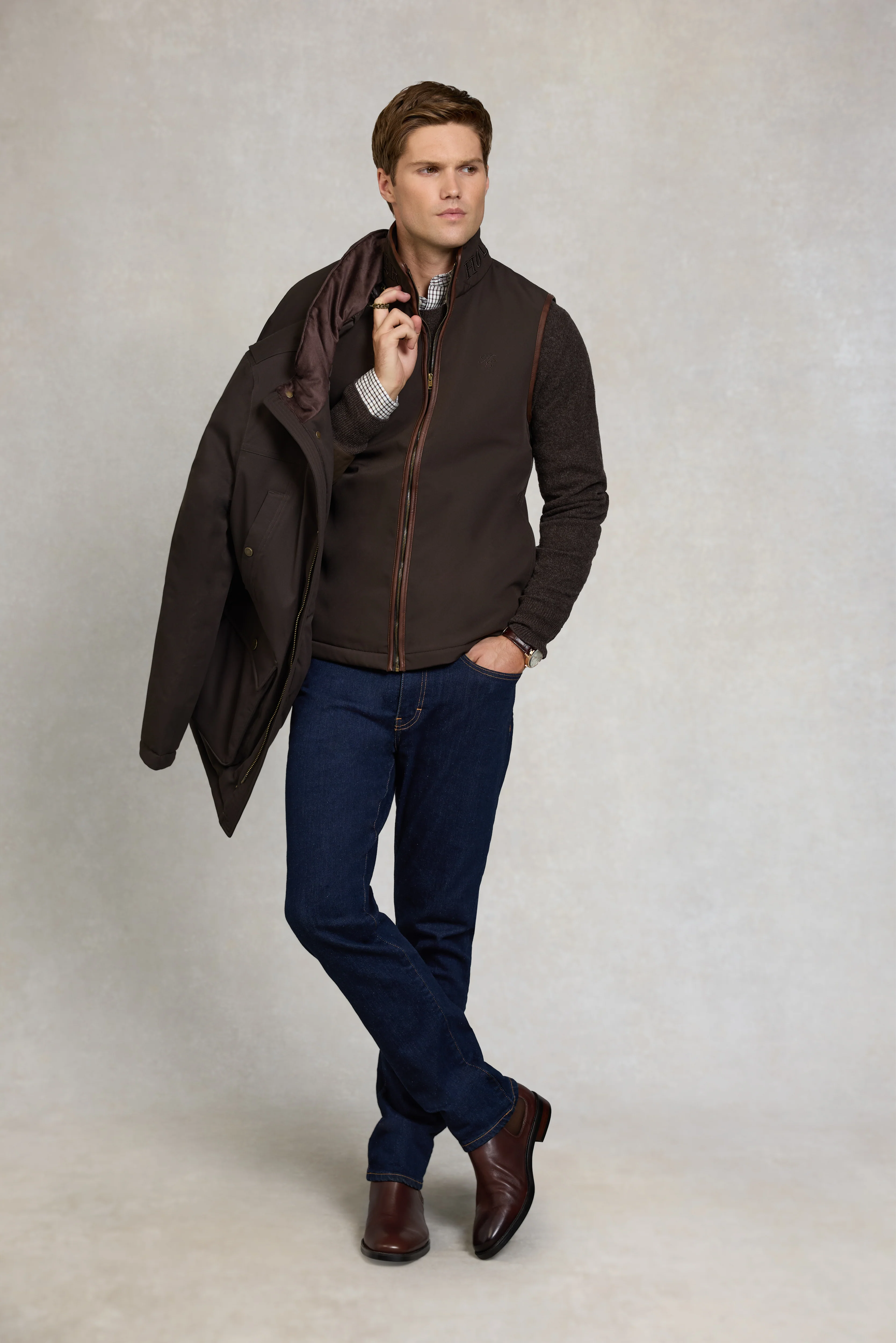 Men's Stamford Field Coat (Chocolate) - Image 3