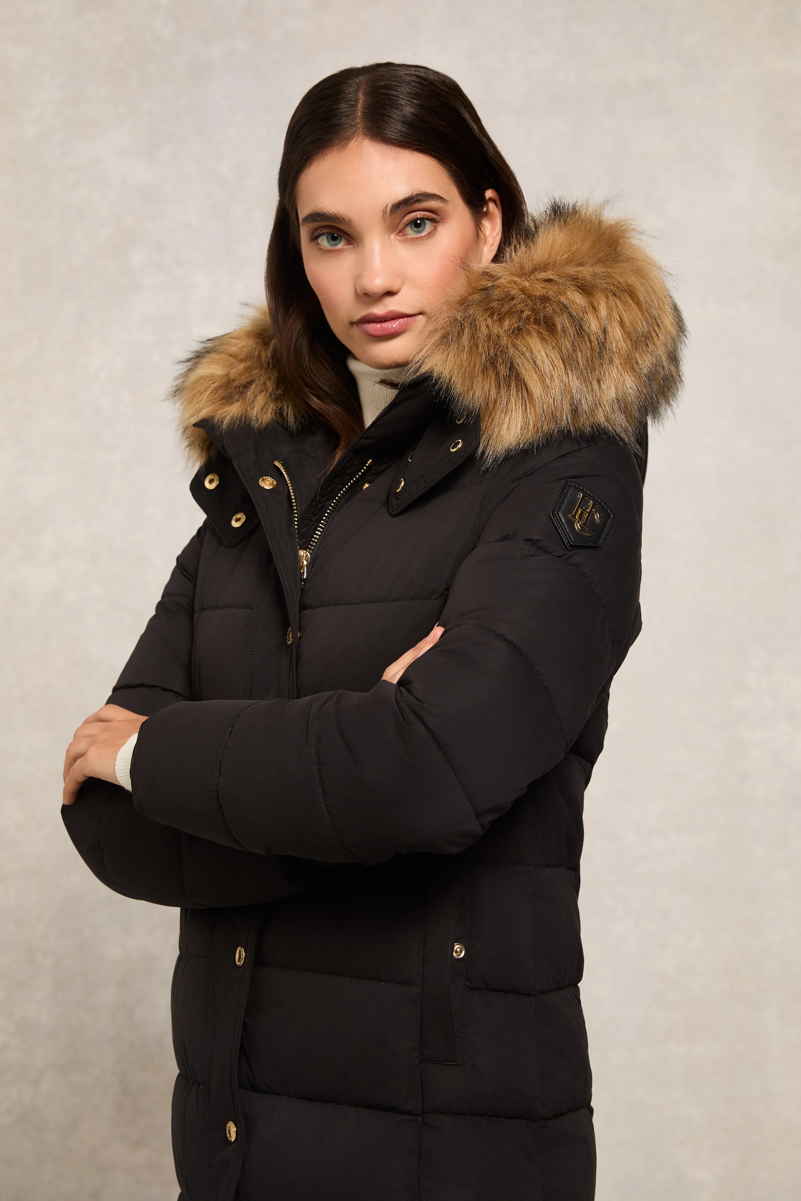 Stoneleigh Longline Coat (Black) - Image 7